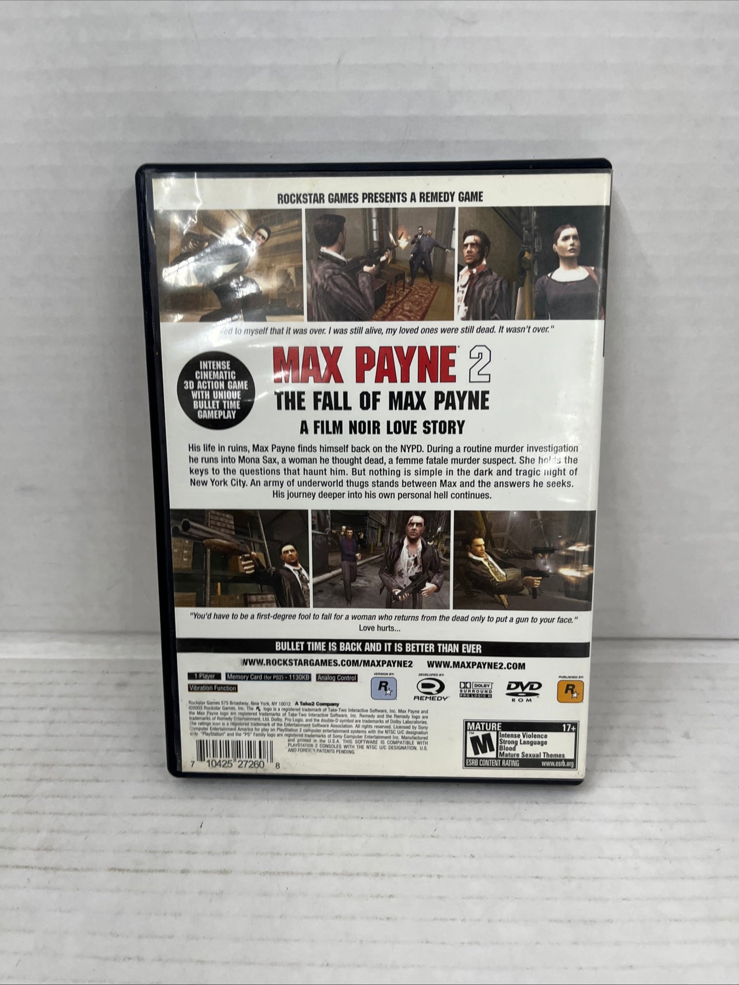 Max Payne 2: The Fall of Max Payne PlayStation 2 PS2