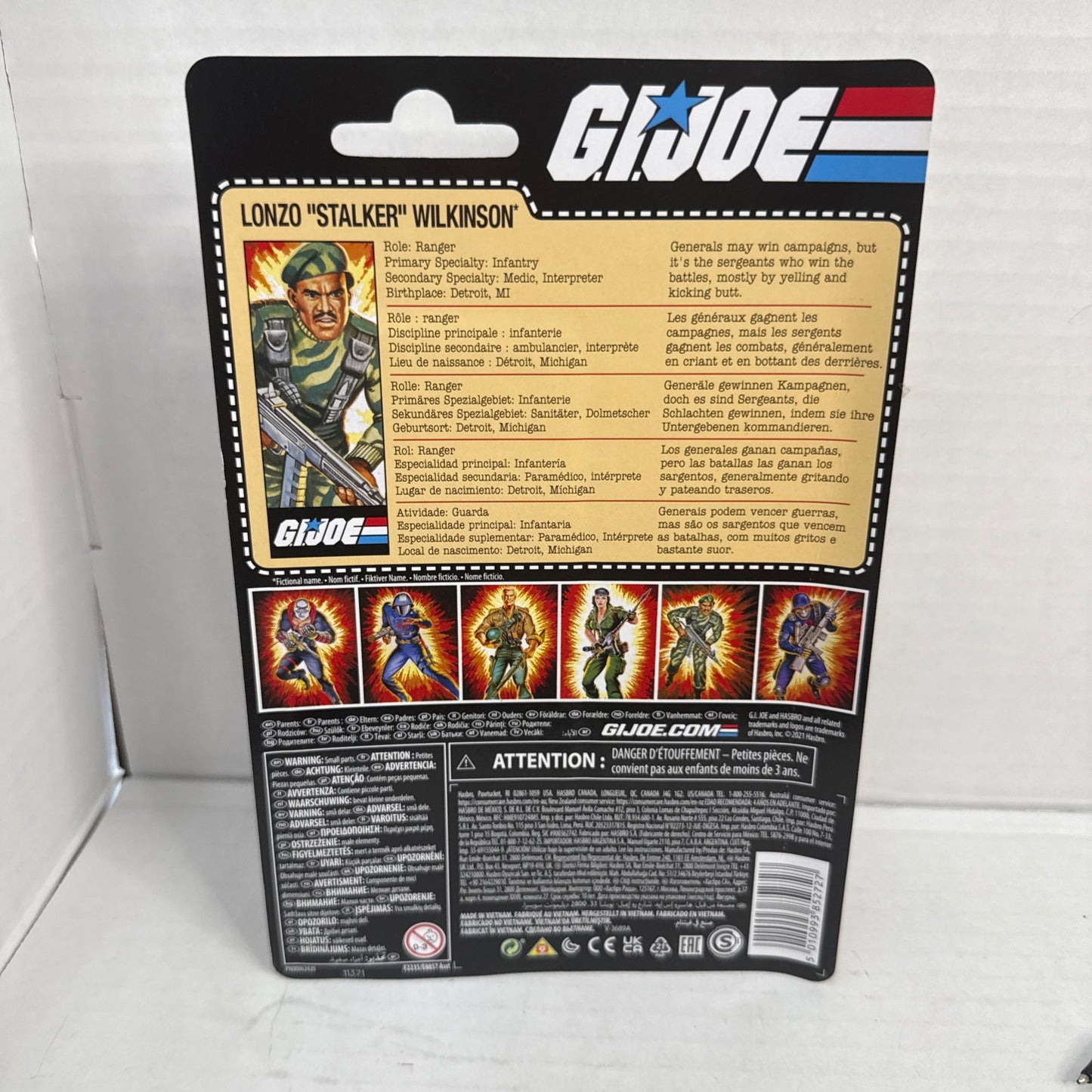 Hasbro GI Joe Retro Lonzo "Stalker" Wilkinson 3.75" Figure New Sealed