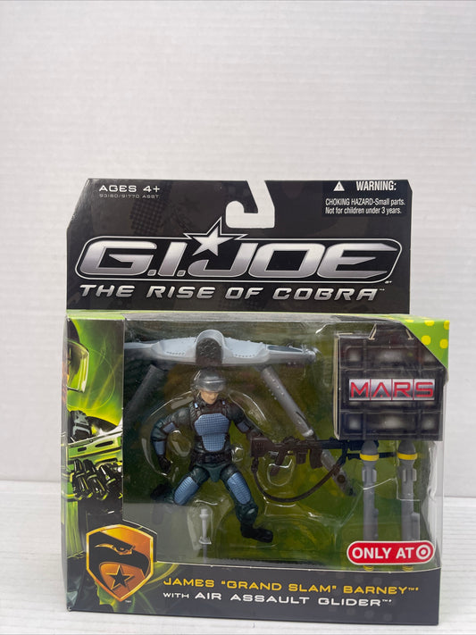 GI JOE The Rise of Cobra James "Grand Slam" Barney with Air Assault Glider 2009