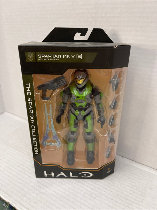 Halo The Spartan Collection Spartan MK V B Green Action Figure Jazwares 2020 New