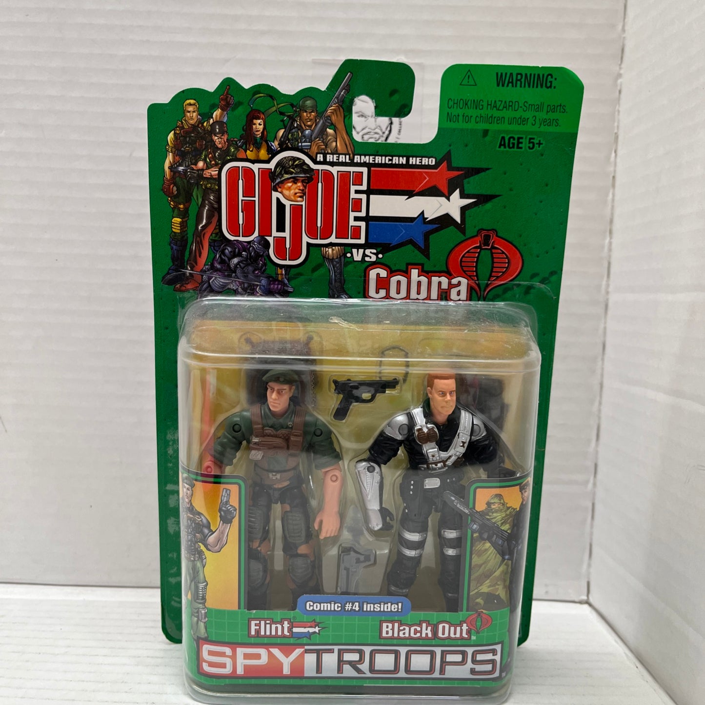 GI JOE ~ 2003 BLACK OUT & FLINT ~ SPY TROOPS ~ MOC MOSC NEW