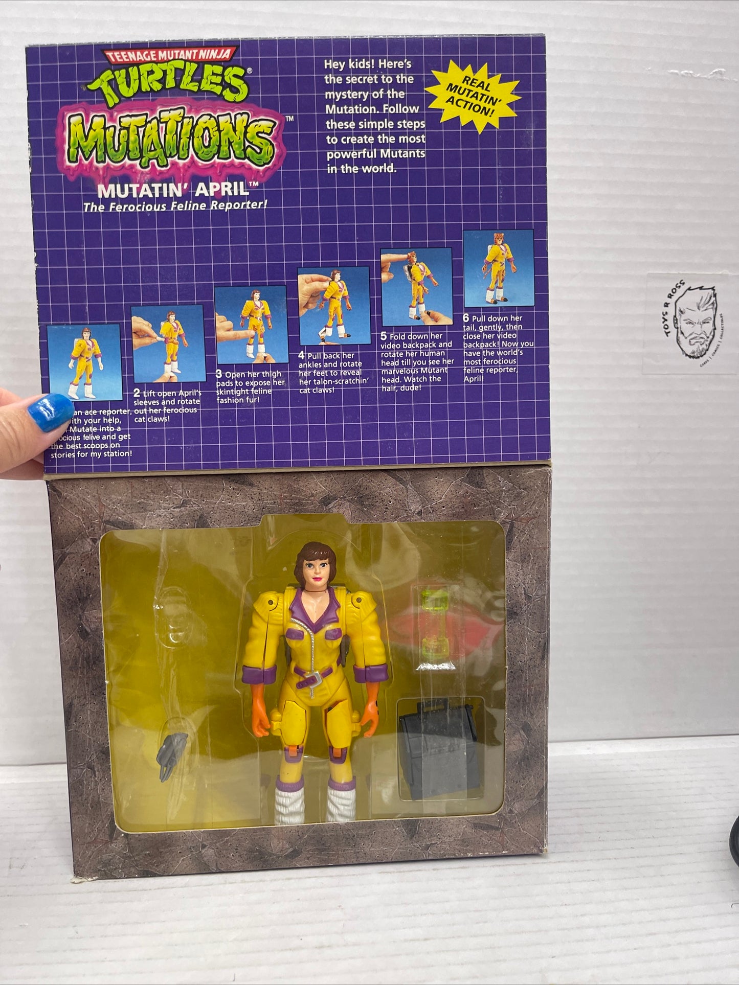 TMNT Mutations Mutatin' April Action Figure 1993 Playmates Item # 5220 READ