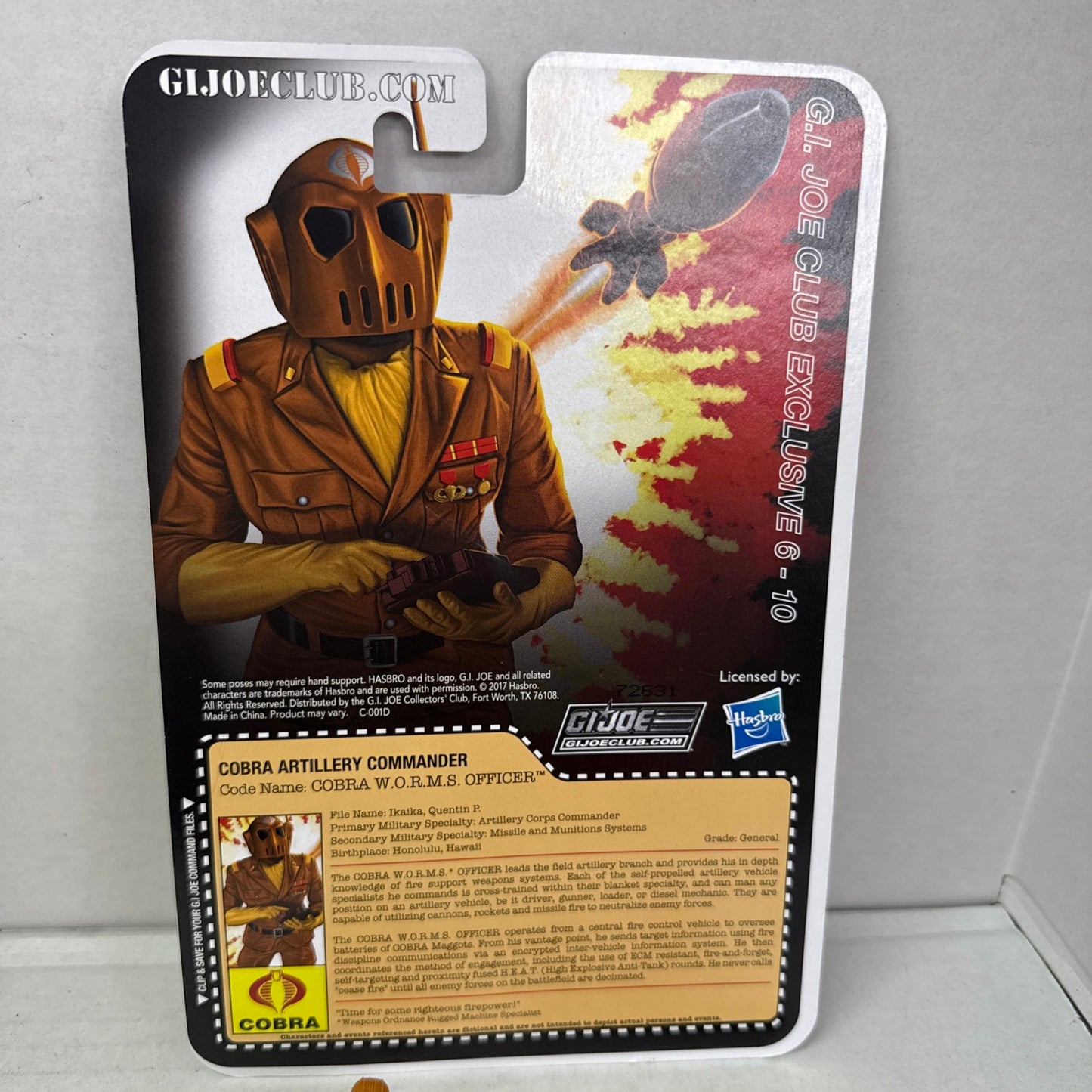 GI JOE ~ WORMS ~ MAGGOT DRIVER W.O.R.M.S. ~ MOC MOSC ~ FSS 6.0 COLLECTORS CLUB