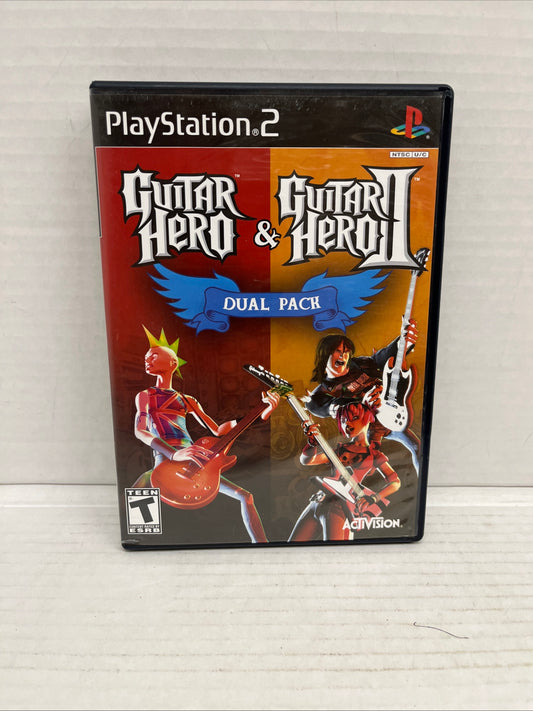 Guitar Hero Dual Pack PS2 PlayStation 2 Complete w/ Manual CIB