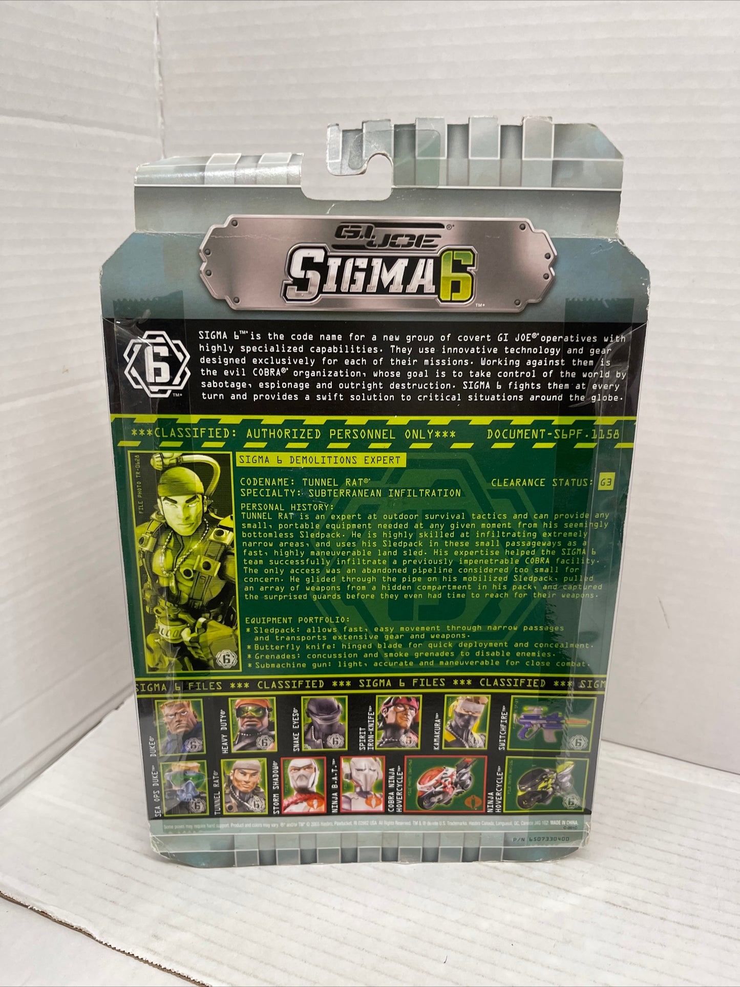 2005 GI Joe Sigma 6 Tunnel Rat 8" Action Figure 1st wave Soldier Series