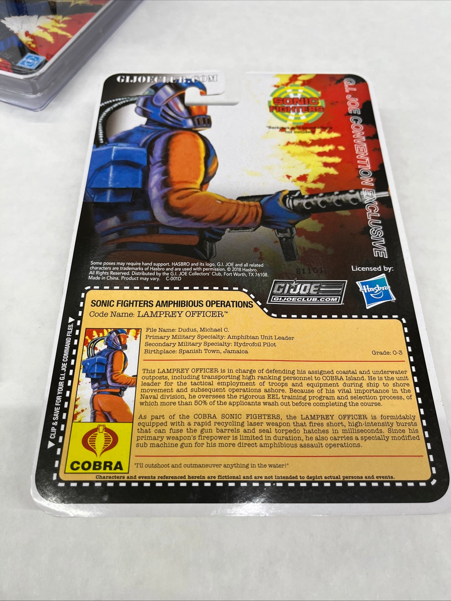 GI JOE Sonic Fighters Cobra Lamprey Officer JoeCon Exclusive