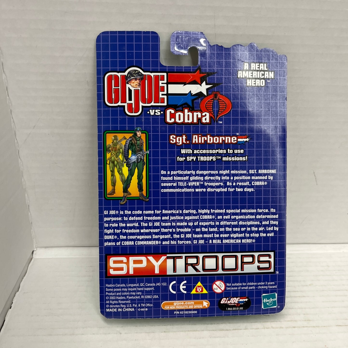 2003 GI JOE Cobra Spy Troops 2 Pack SGT AIRBORNE vs TELE-VIPER Hasbro figures
