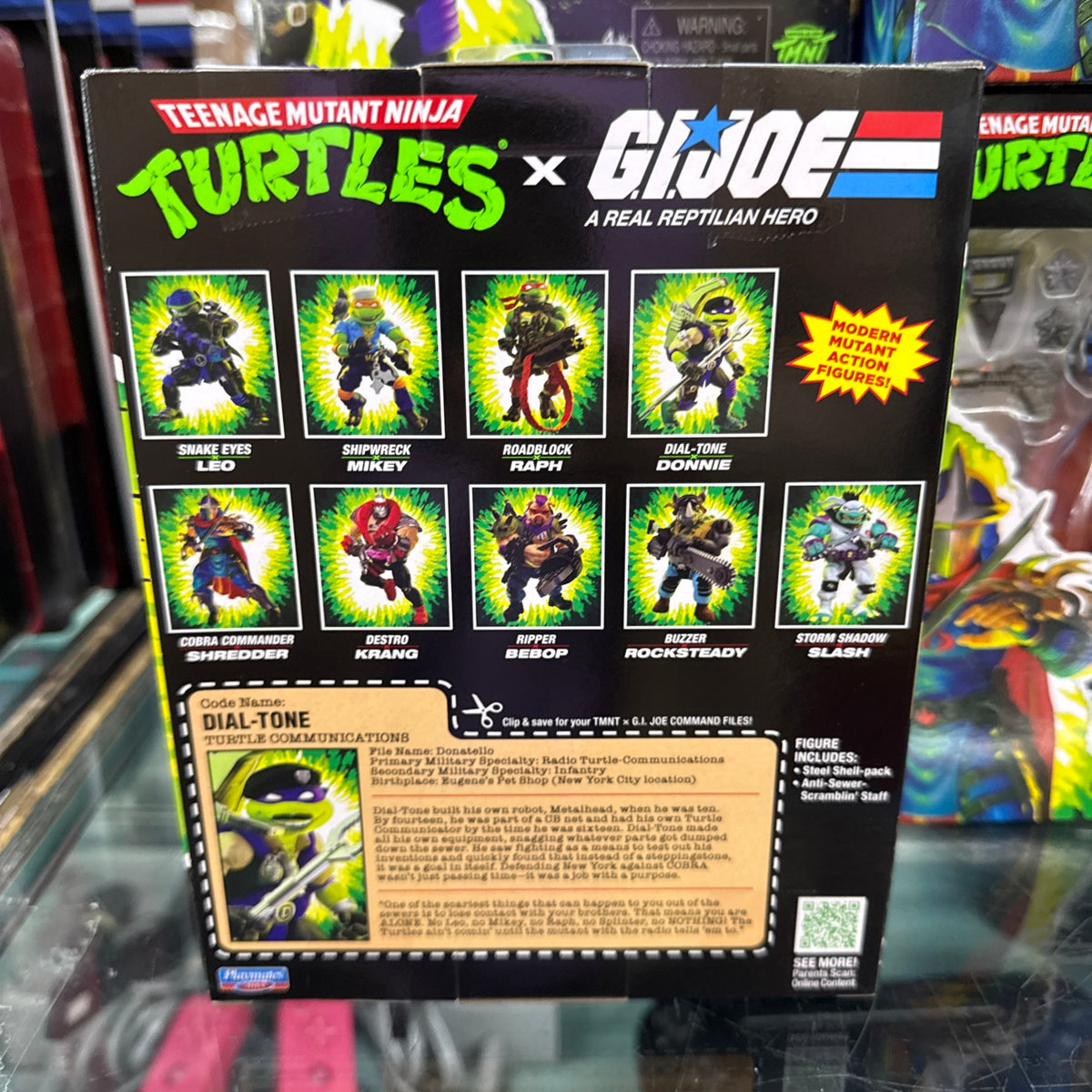 Playmates Teenage Mutant Ninja Turtles x G.I. Joe Dial-Tone x Donnie Figure