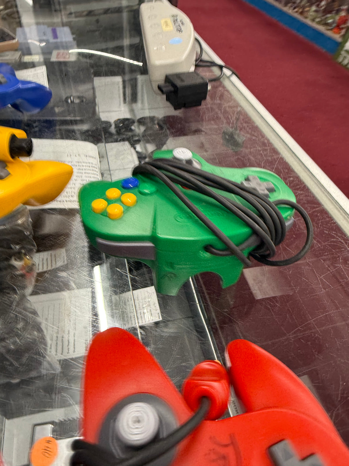 Lot of 5 OEM Nintendo N64 Controller Blue Red Yellow Green ORIGINAL AUT Untested