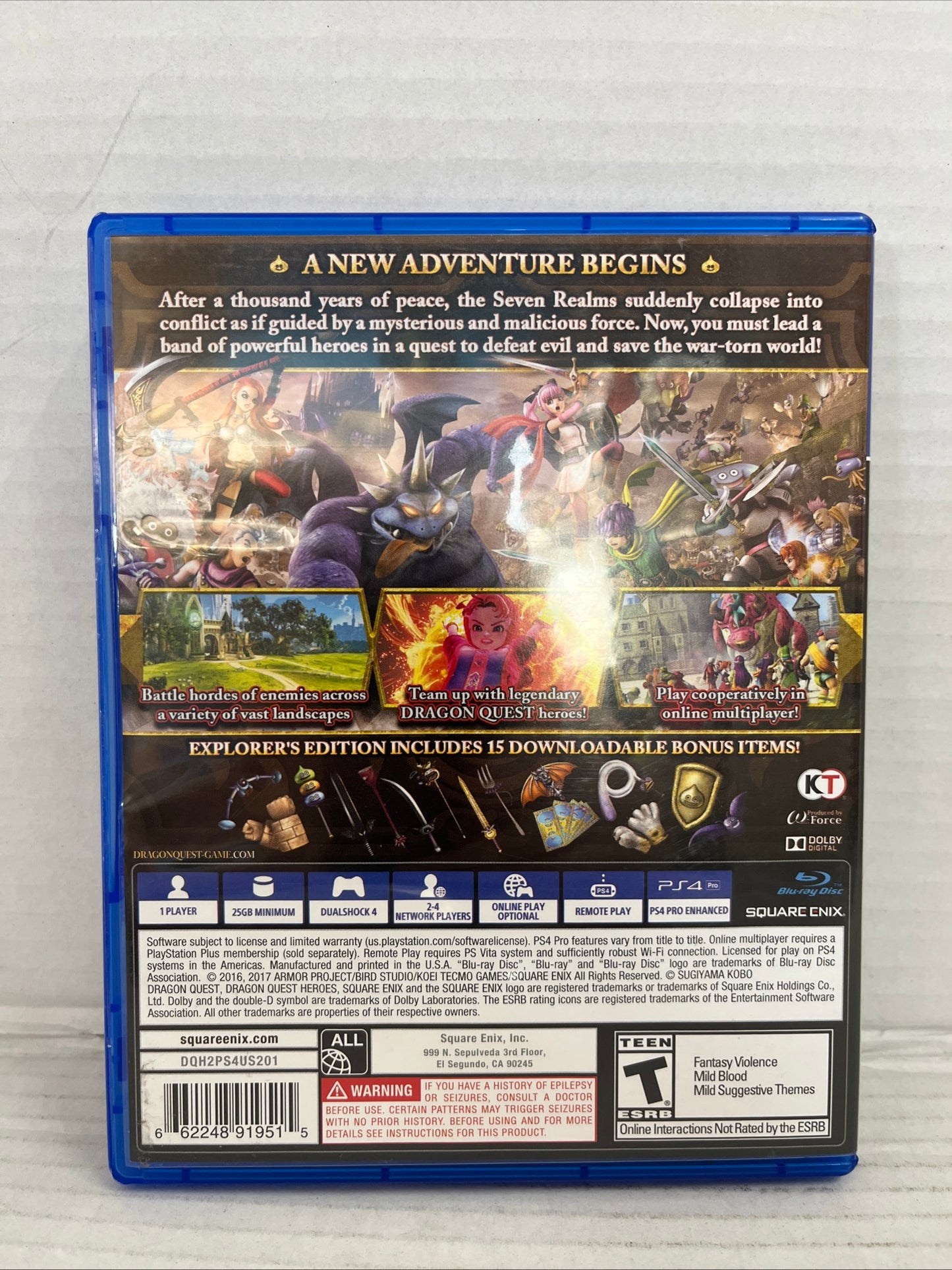 Dragon Quest Heroes II (Sony PlayStation 4, 2017) PS4 Tested
