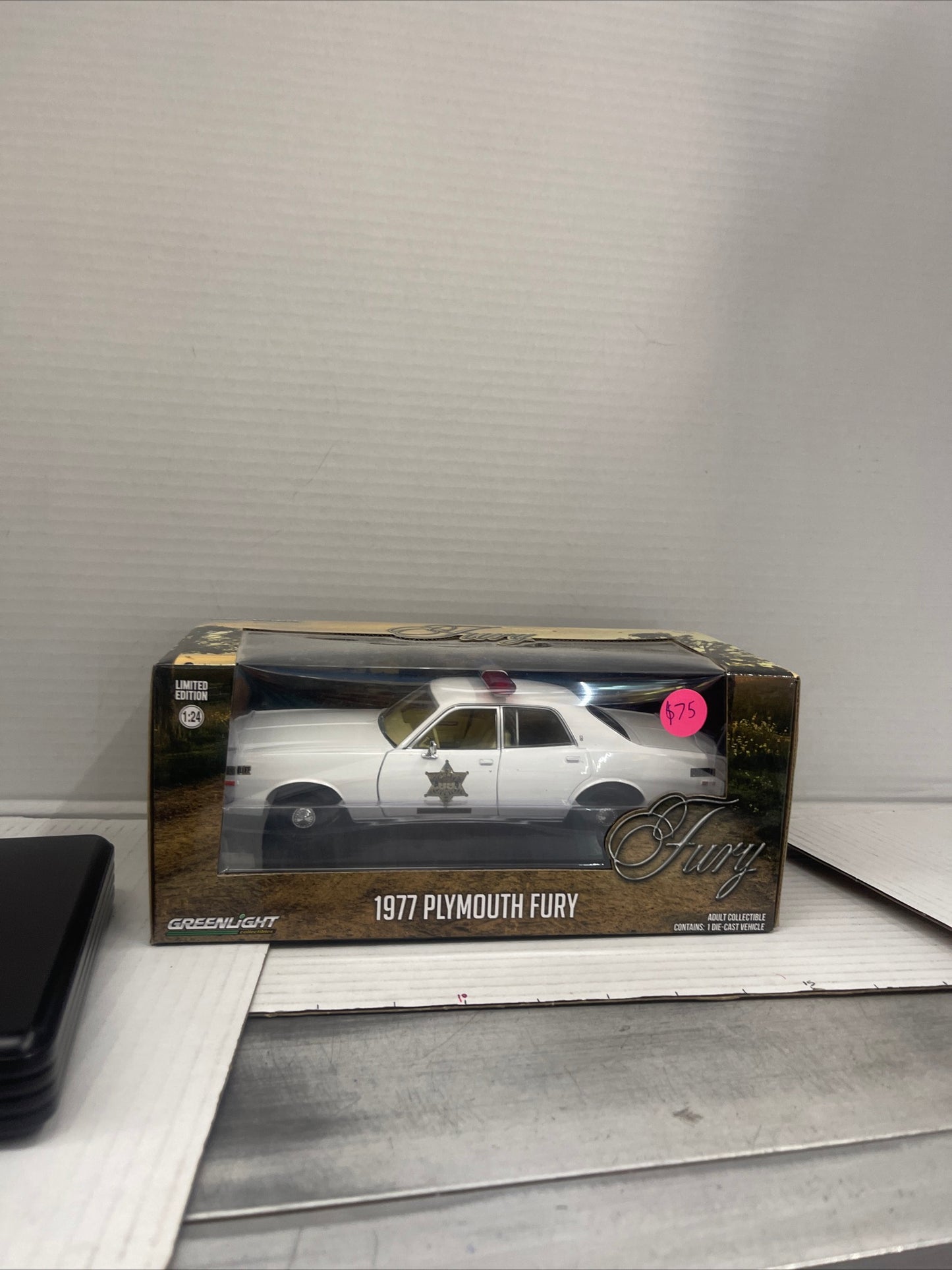 1977 Plymouth Fury Hazzard County Sheriff Police Greenlight Diecast 1:43 RARE