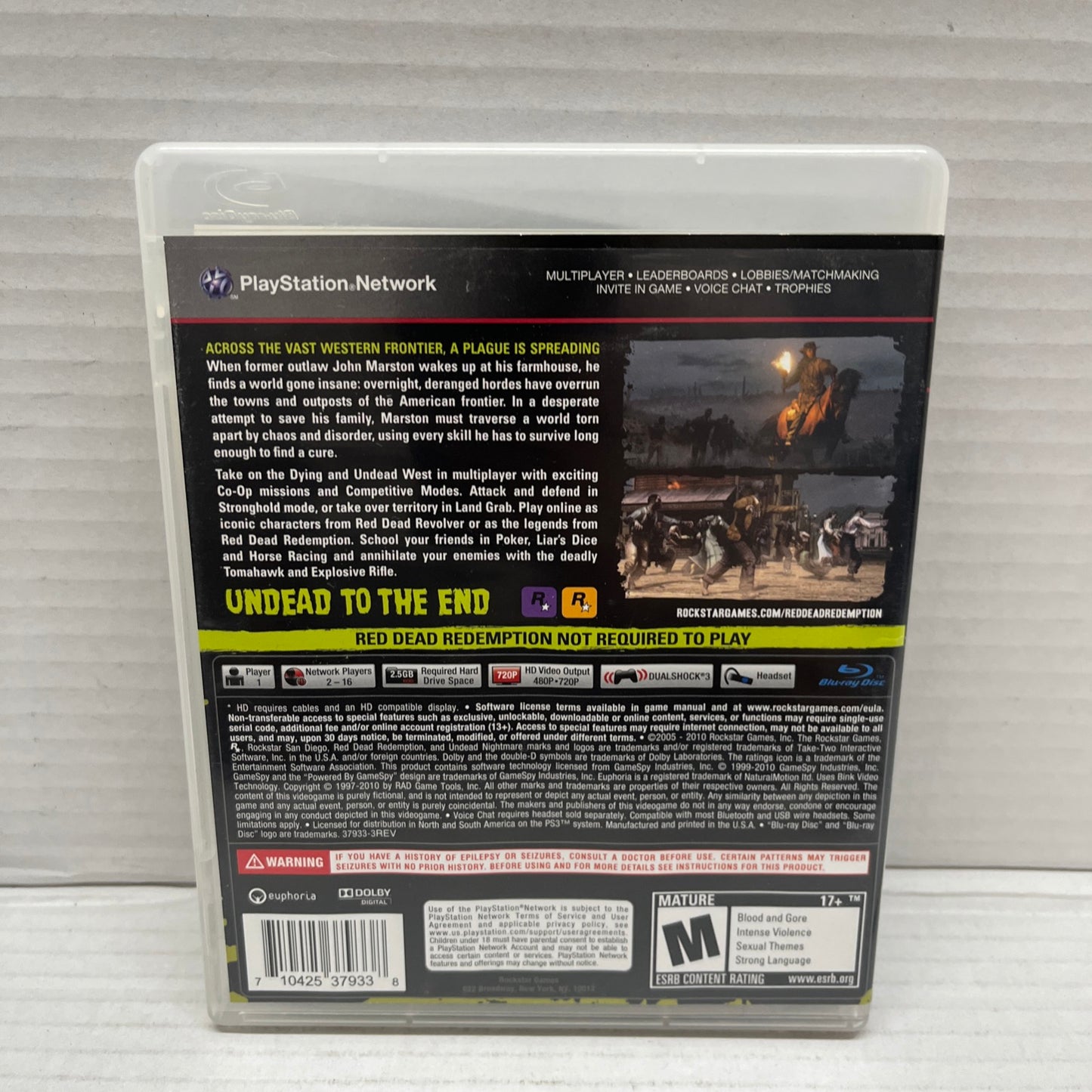 Red Dead Redemption: Undead Nightmare (PlayStation 3, 2010) Clean Tested Working