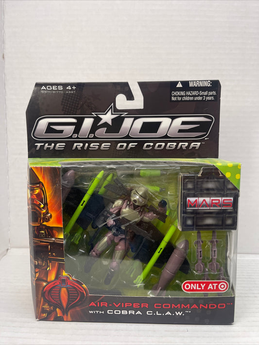GI Joe Rise of Cobra AIR-VIPER COMMANDO Figure and COBRA CLAW Glider NEW