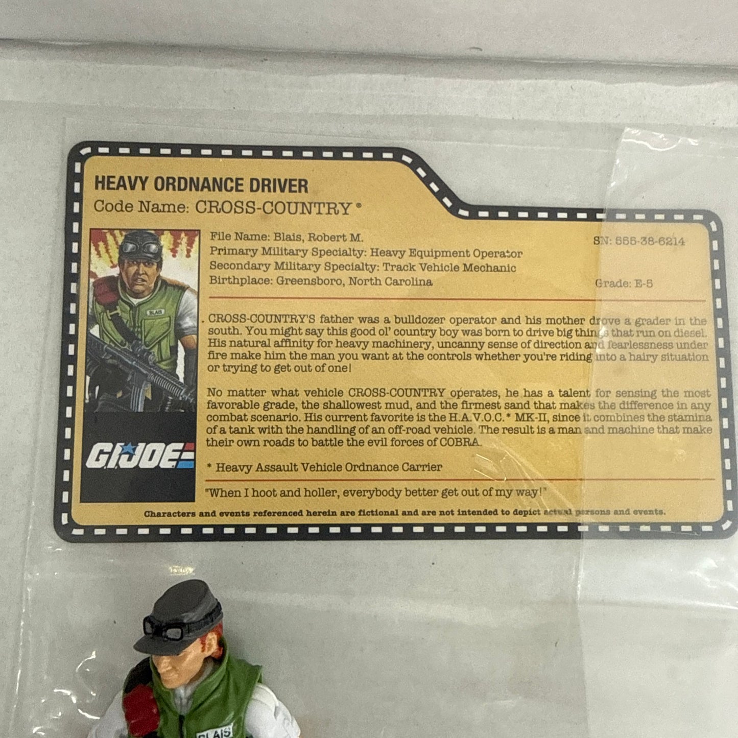 G.I. Joe Club Exclusive - CROSS COUNTRY (Mail Away) - 2014