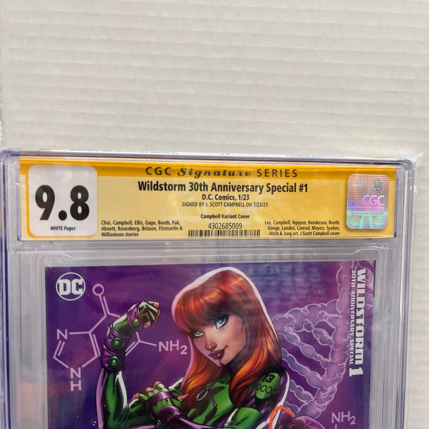 Windstorm 30th Special #1 CGC Signature Series 9.8 J. Scott Campbell 1/23