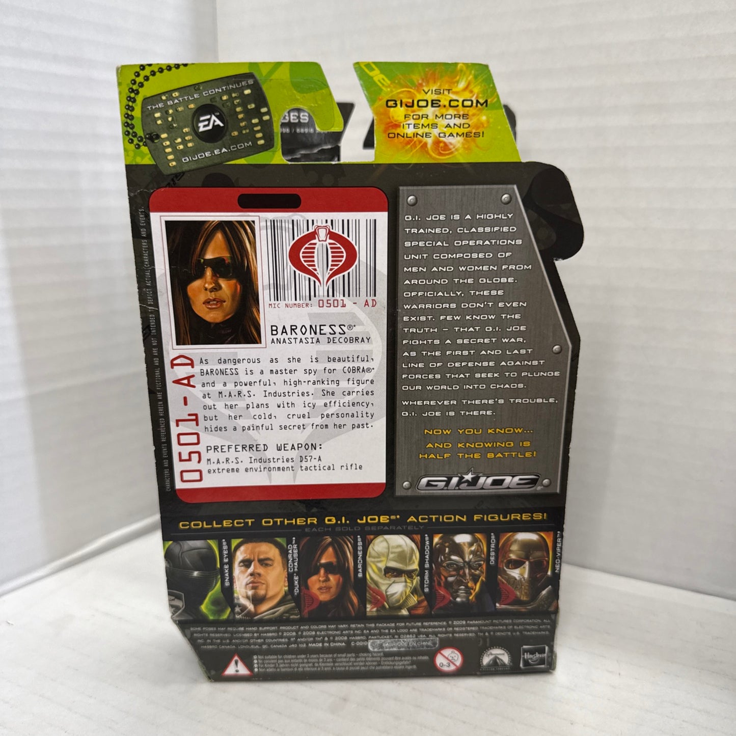 G.I. Joe The Rise of Cobra, Movie Action Figure, Baroness Attack on the G.I. Joe