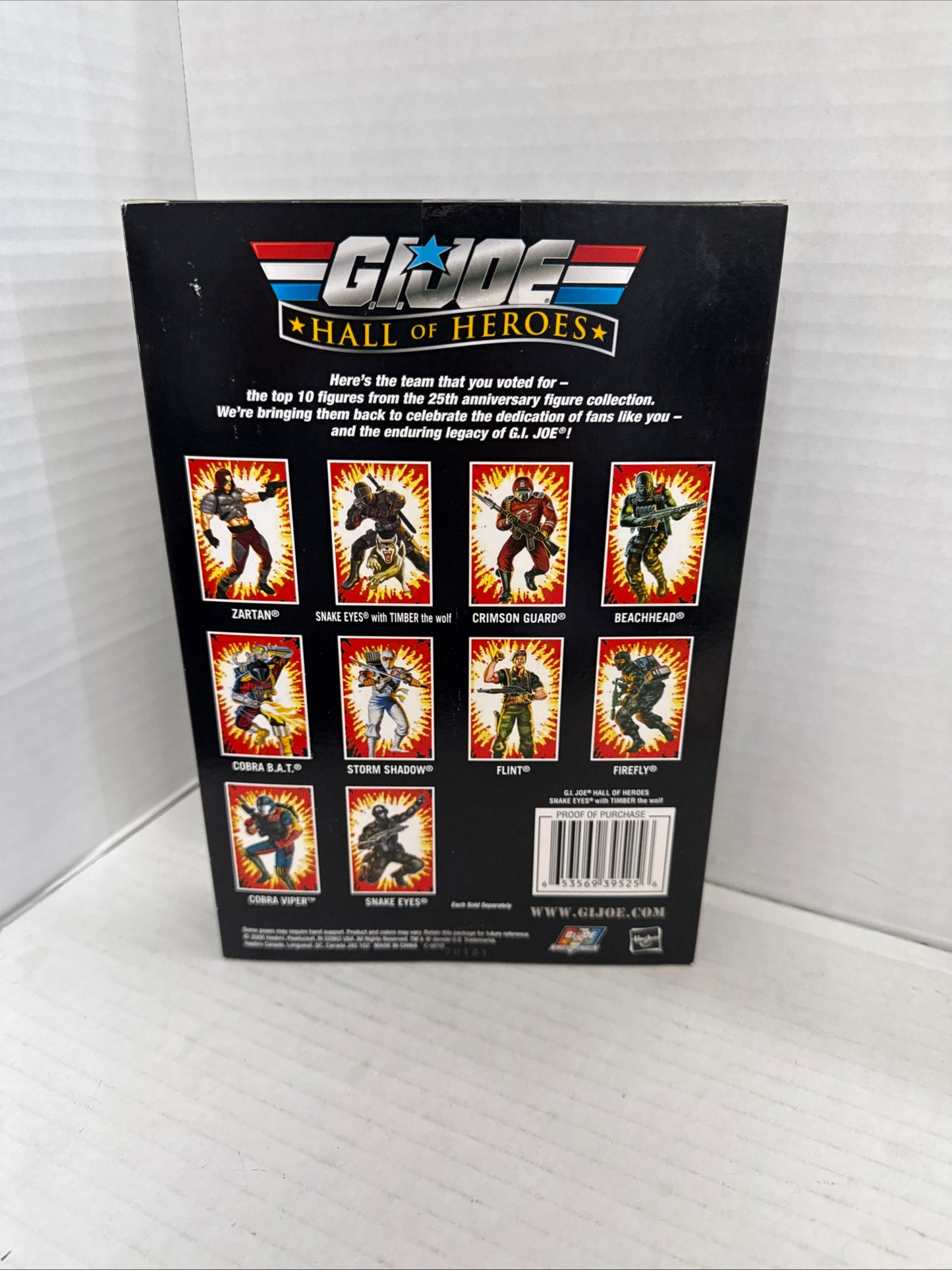 Hasbro G.I. Joe Hall of Heroes Snake Eyes Action Figure w/ Timber Wolf 2008