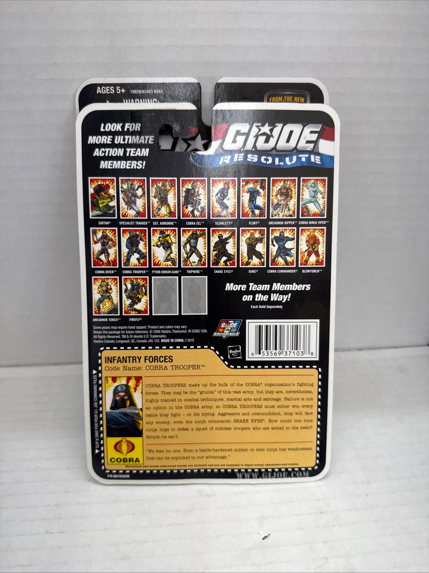 GI Joe 25th Anniversary Resolute Cobra Trooper Action Figure MOC 2008 Hasbro