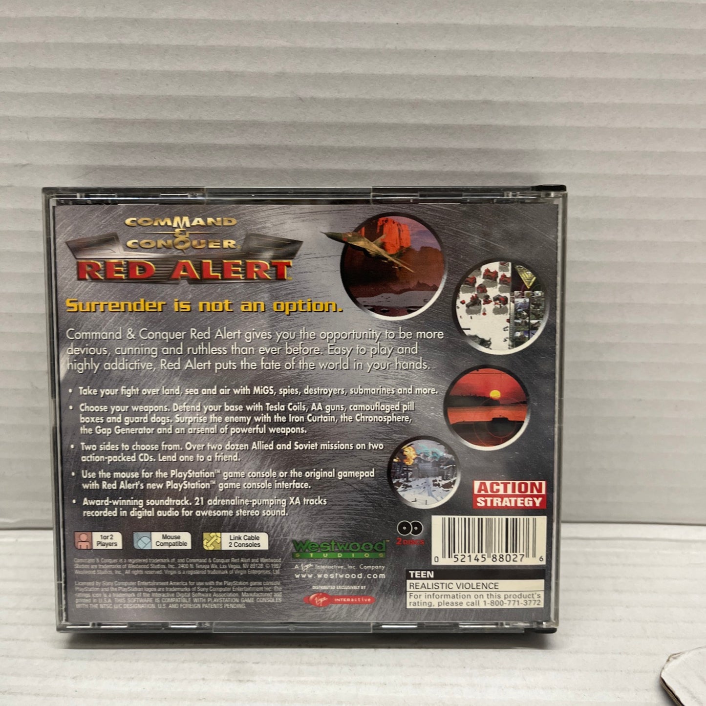 Command & Conquer: Red Alert PS1 (Sony PlayStation 1, 1997) Complete CIB