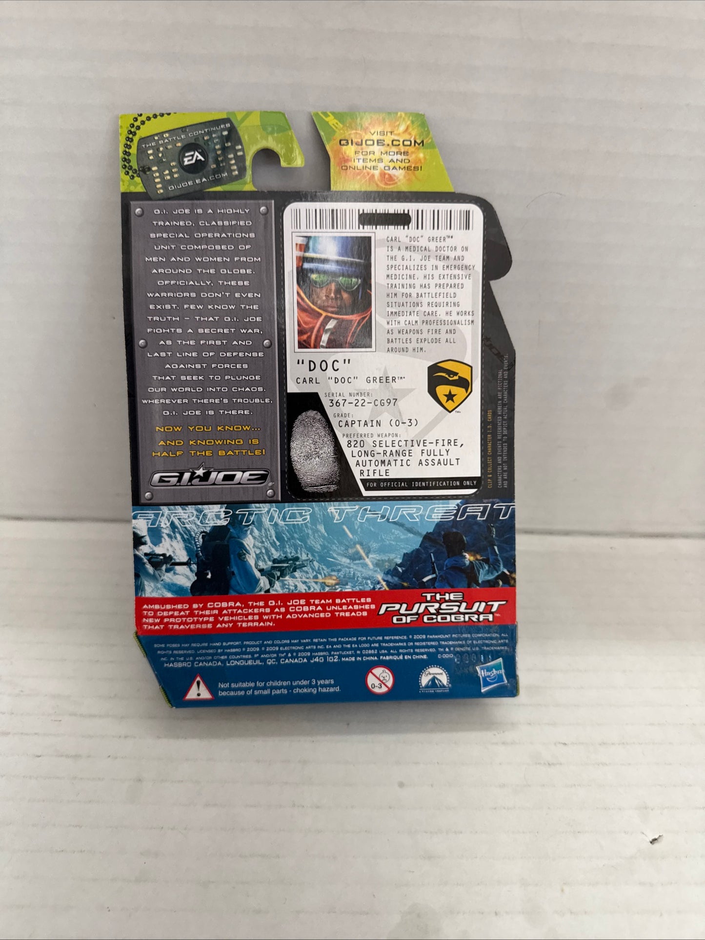 2009 Hasbro G.I. Joe Rise of Cobra ToysRUs Arctic Threat Carl Doc Greer *