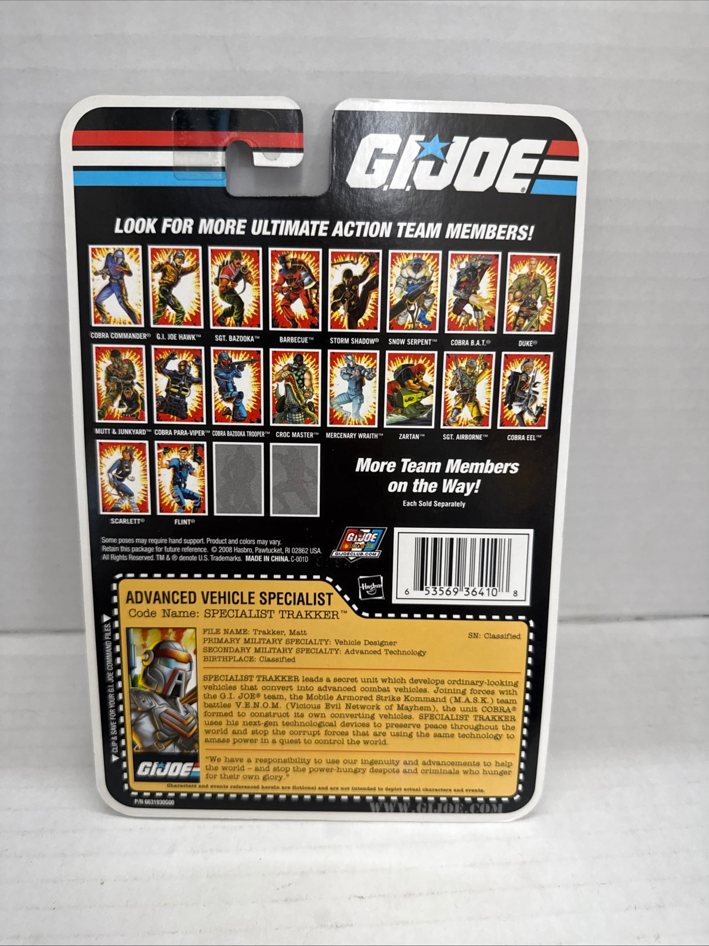Specialist Matt Trakker MASK G.I. JOE COBRA 25th Anniversary