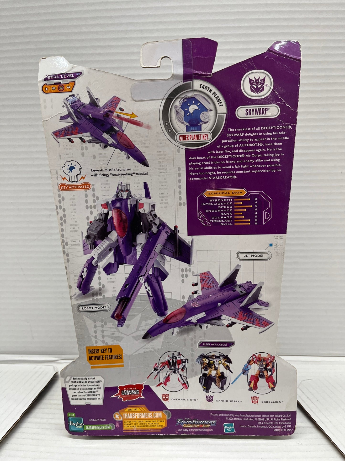 Vintage Transformers Cybertron 🛩 Skywarp Deluxe Class Earth Planet 2005