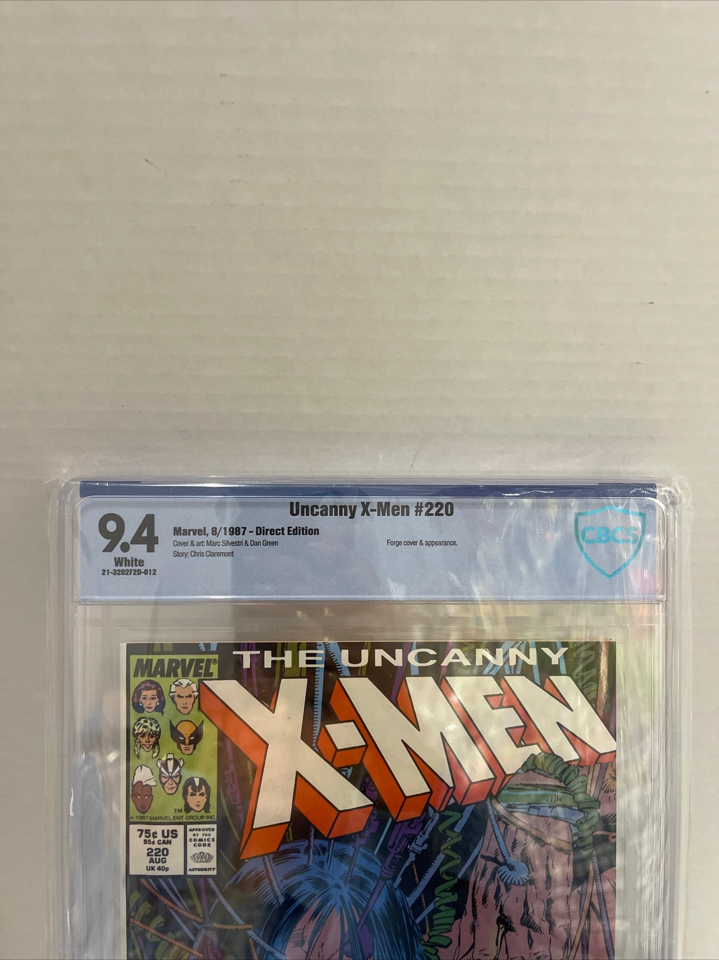 Uncanny X-Men #220 CBCS 9.4 1987 Marvel Comics