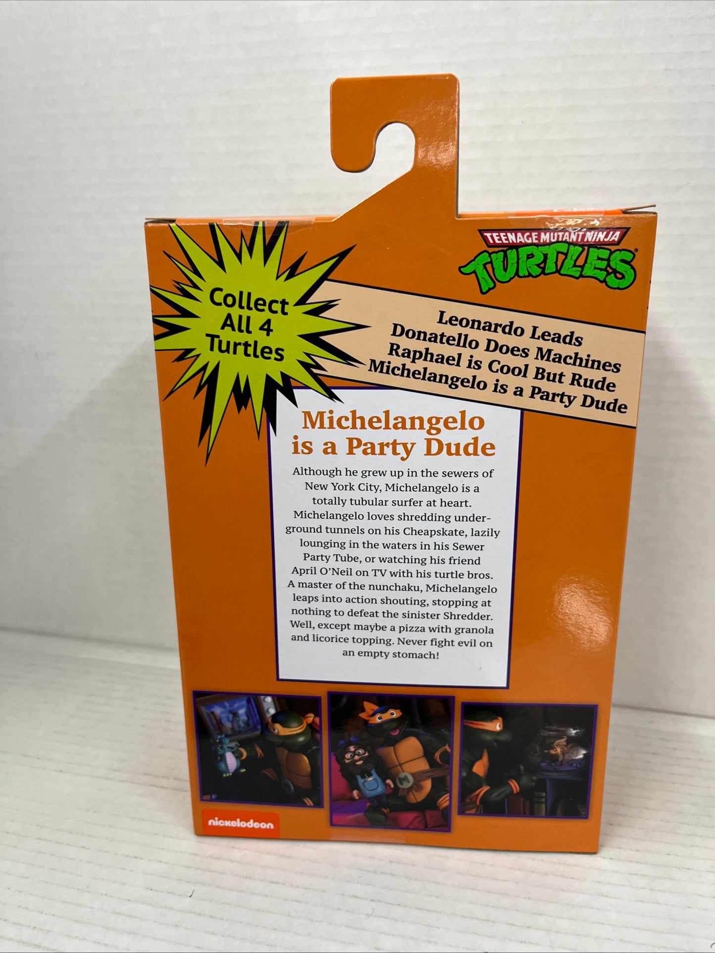 NECA TMNT Teenage Mutant Ninja Turtles Michelangelo is a Party Dude Figure New