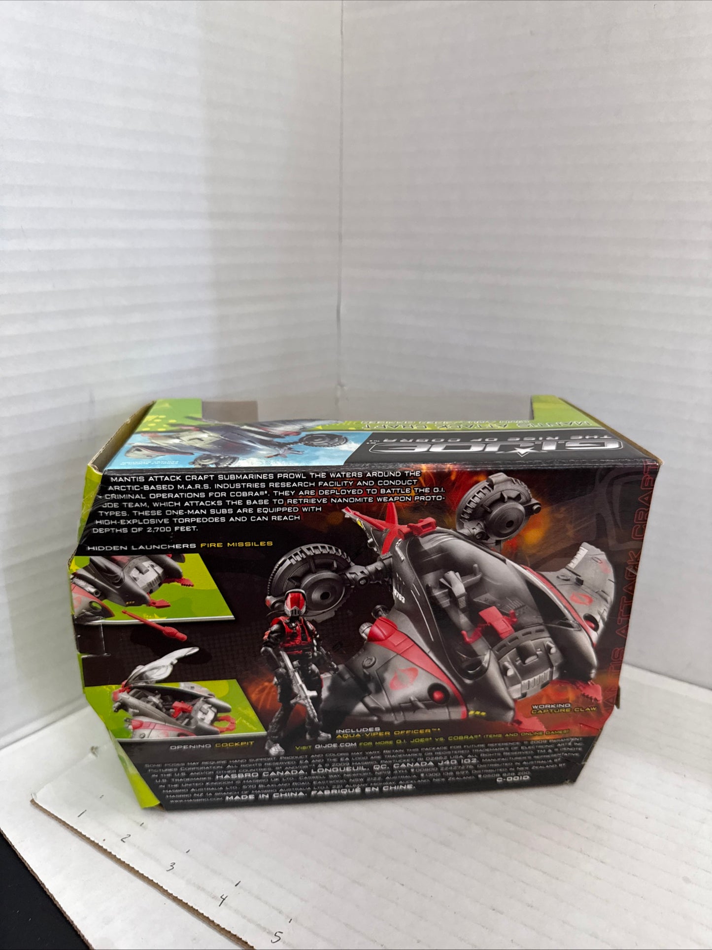 Gi Joe R.O.C Mantis Attack Craft w/Aqua -Viper Officer 2009 New & Sealed