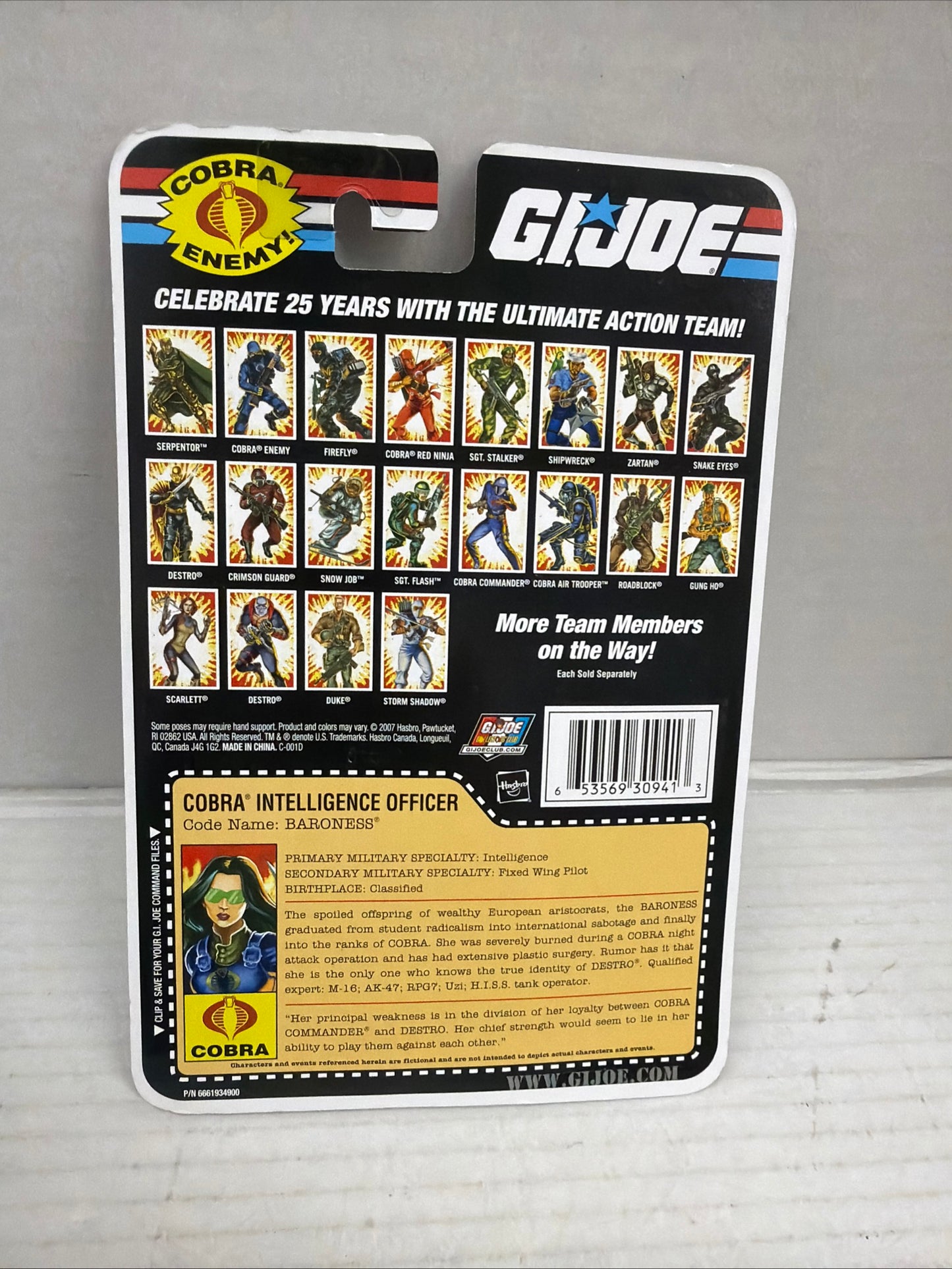 G.I. Joe ARAH 25th Anniversary Cobra Intelligence Officer Baroness Action Figure