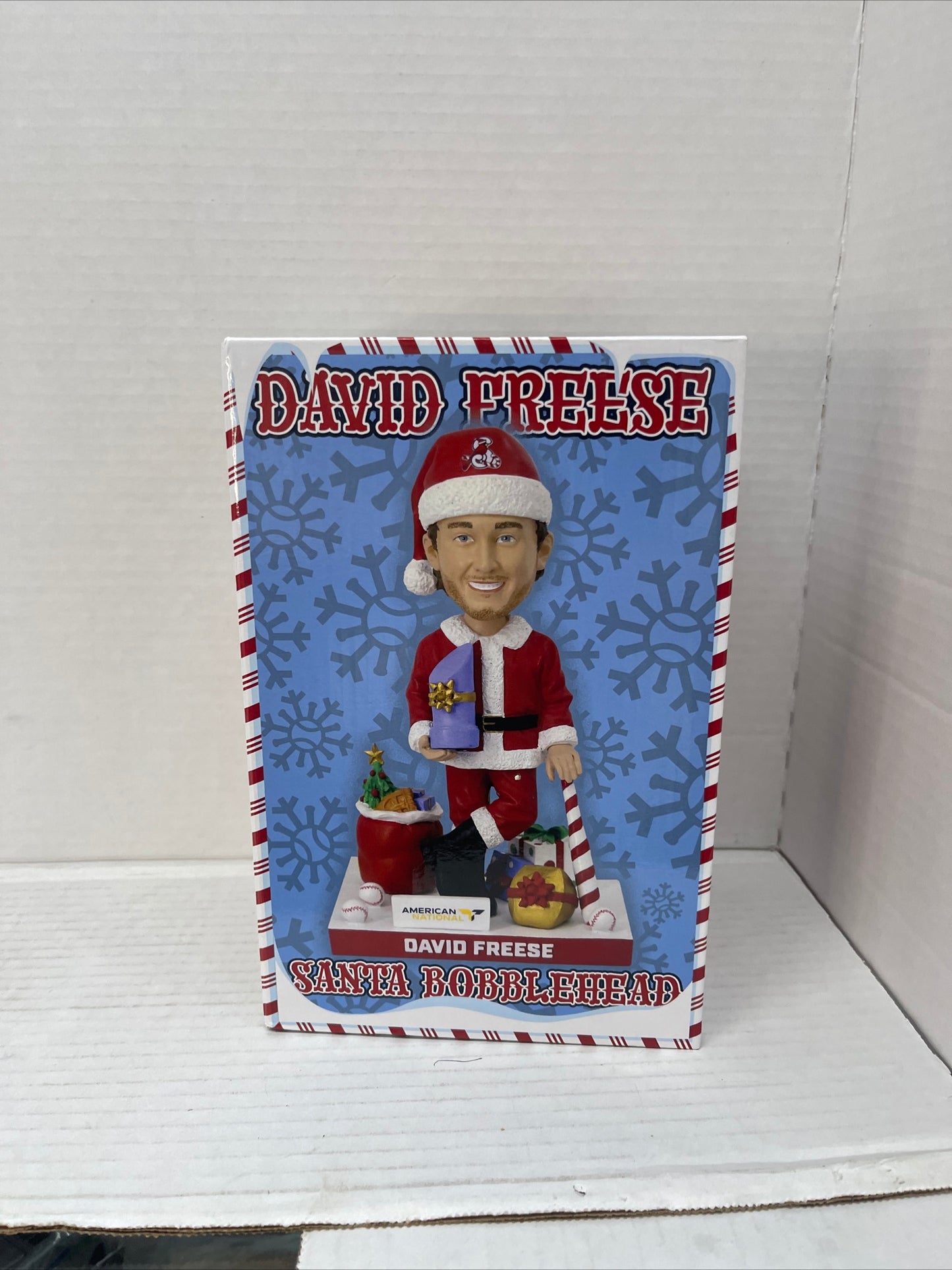 Springfield Cardinals -St Louis David Freese -Santa Bobblehead NEW!