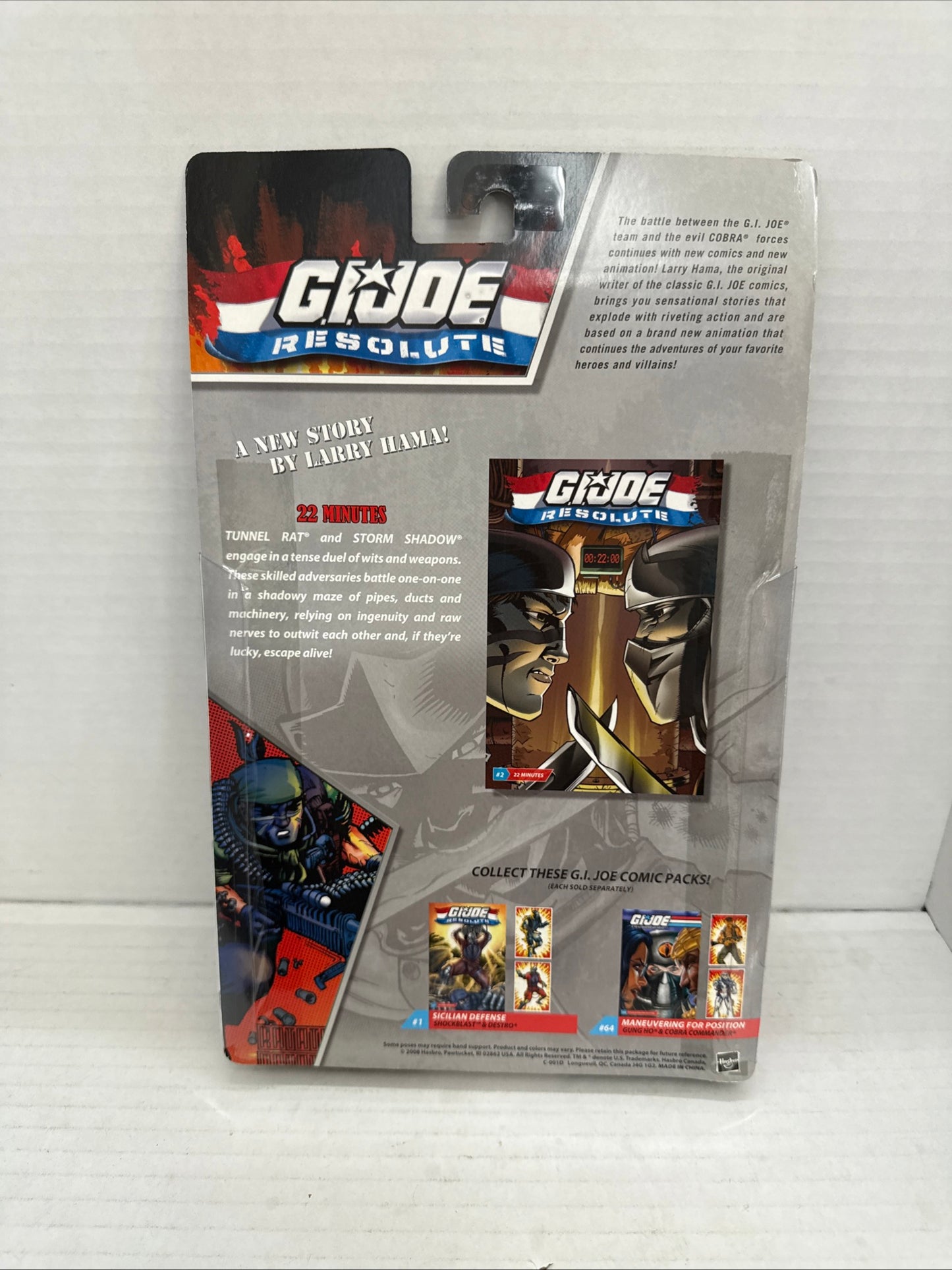 G.I. JOE RESOLUTE Tunnel Rat & Storm Shadow Larry Hama Comic Inside Pack New