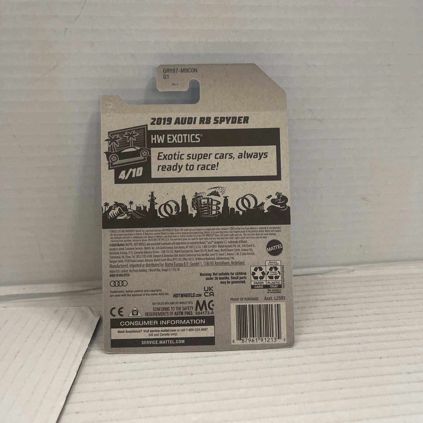2021 Hot Wheels Super Treasure Hunt Audi R8 Spyder Factory Sealed PROTECTOR INC.