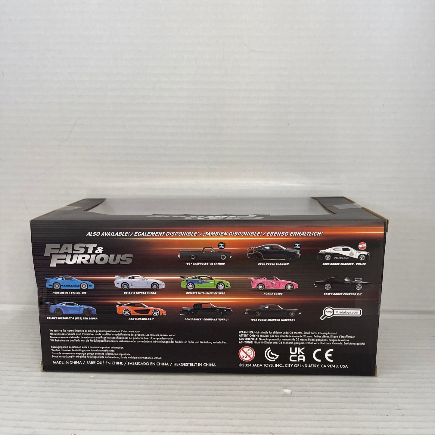 Jada Toys Fast & Furious 2006 Dodge Charger Polícia Civil 1/24 Scale Model Car -