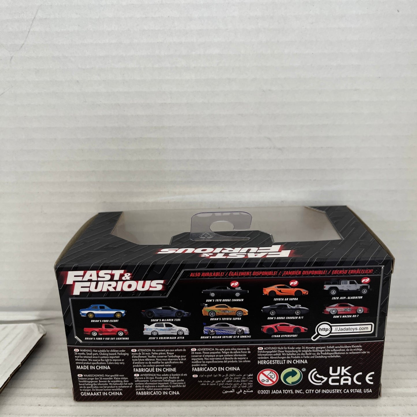 Jada Toys Fast & Furious Brian's Toyota Supra 1:32 White Diecast Car NIB