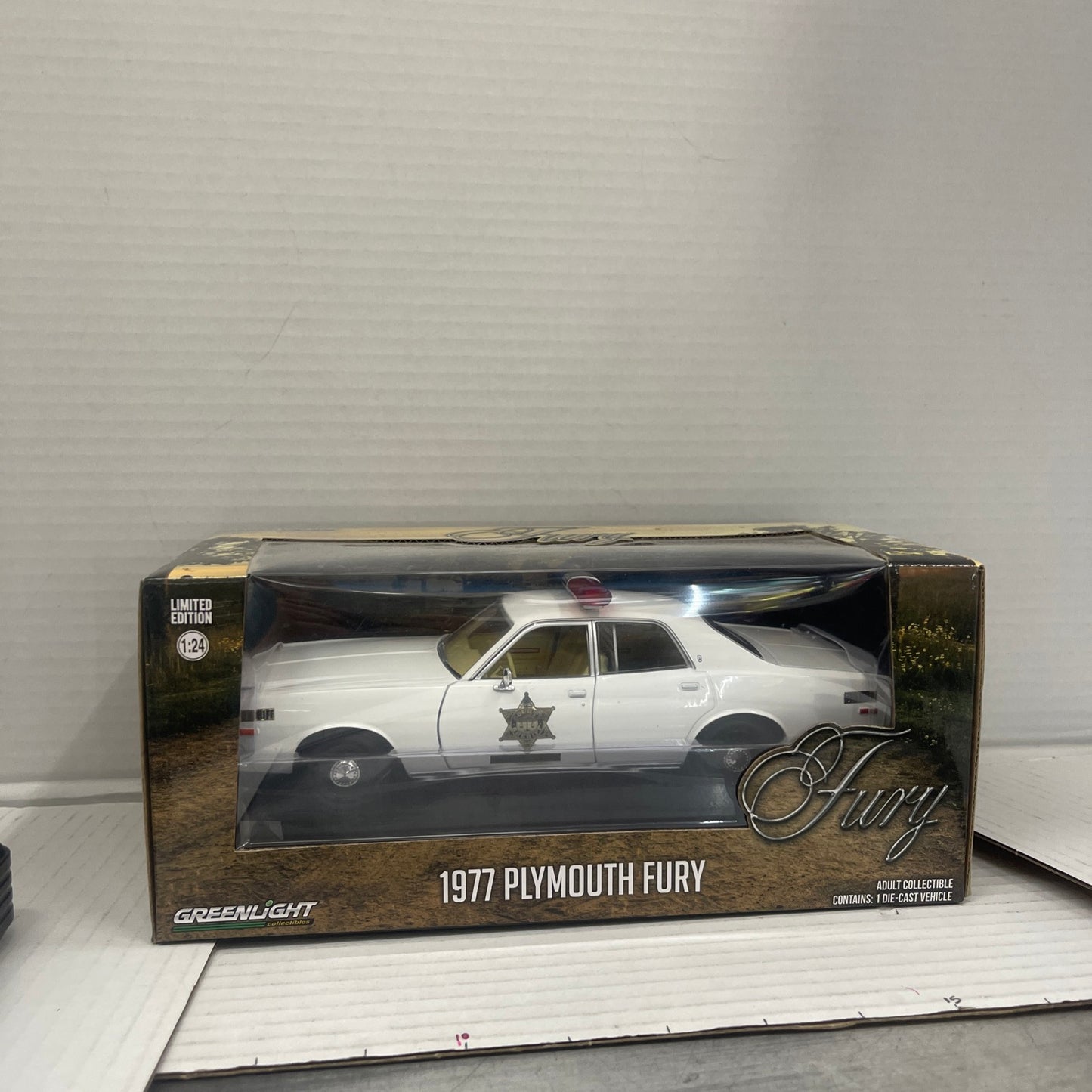 1977 Plymouth Fury Hazzard County Sheriff Police Greenlight Diecast 1:43 RARE