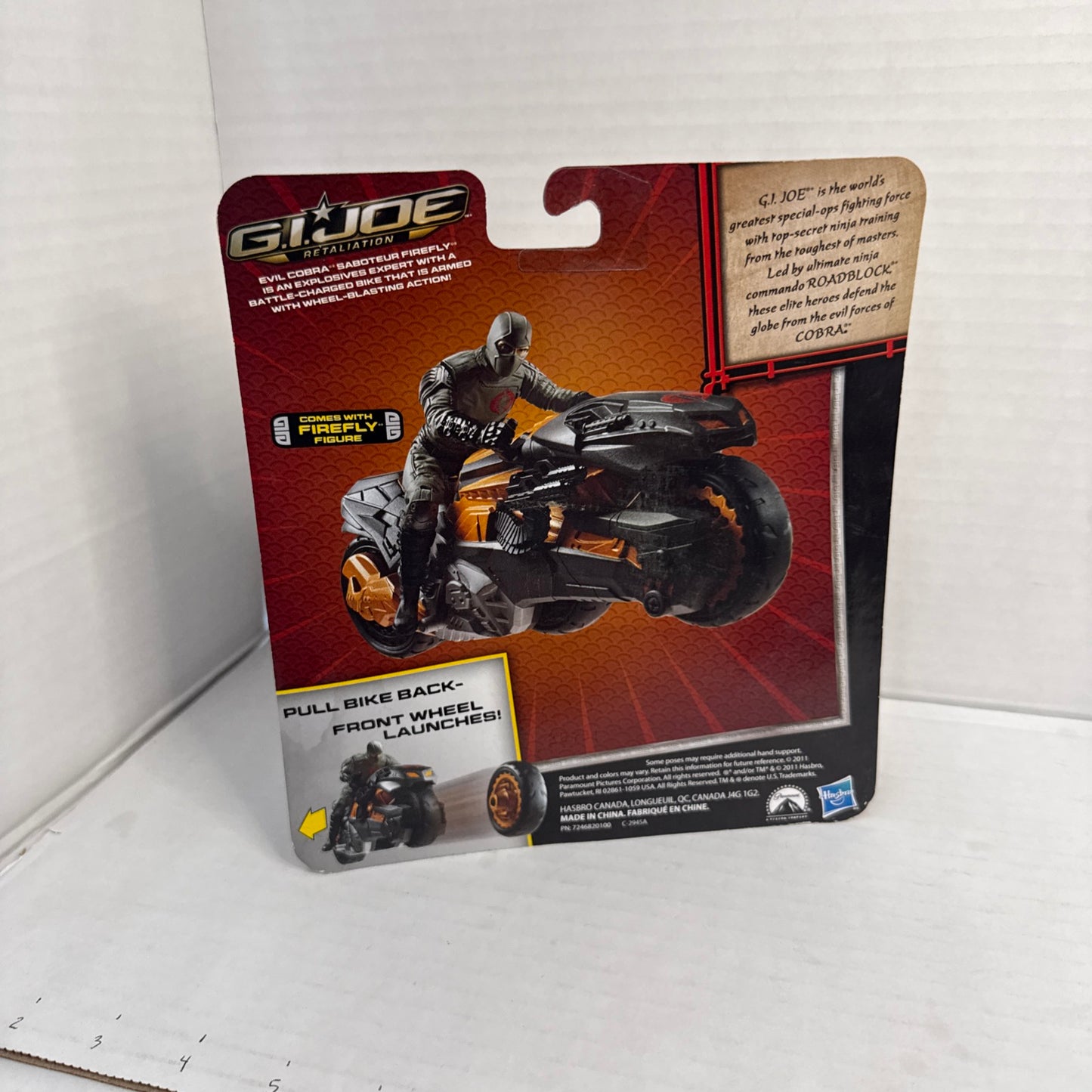 GI Joe Retaliation Wheel Blaster Bike with Firefly Figure New Sealed 2011 Hasbro