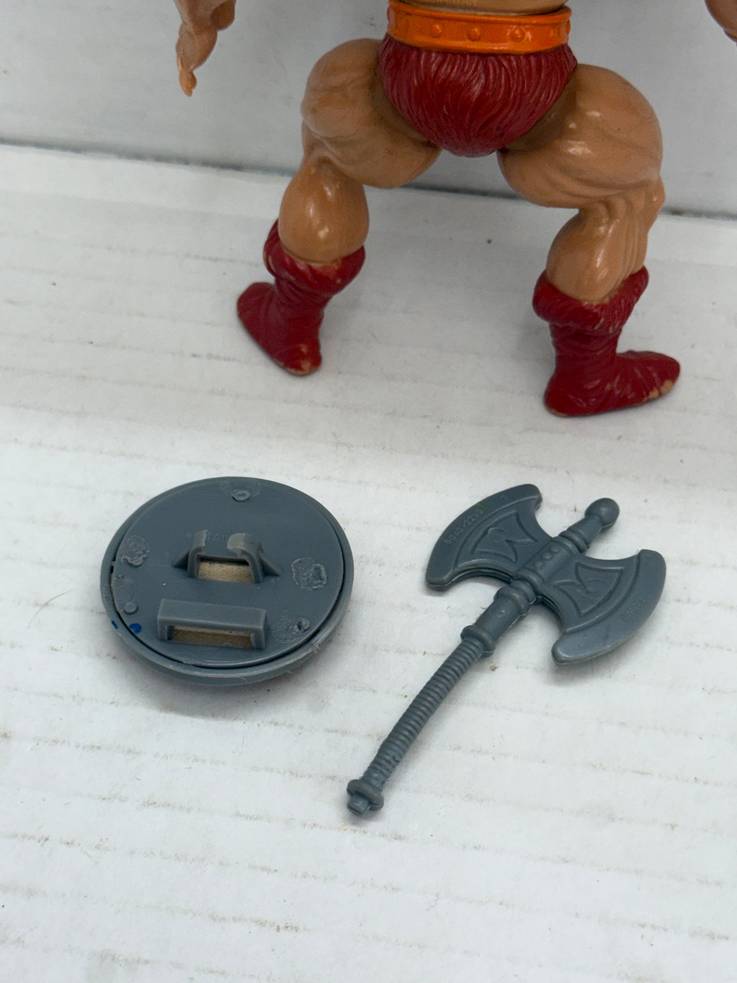 VTG Masters Of The Universe He-Man Figure Mattel 1981 Soft Head weapon shield