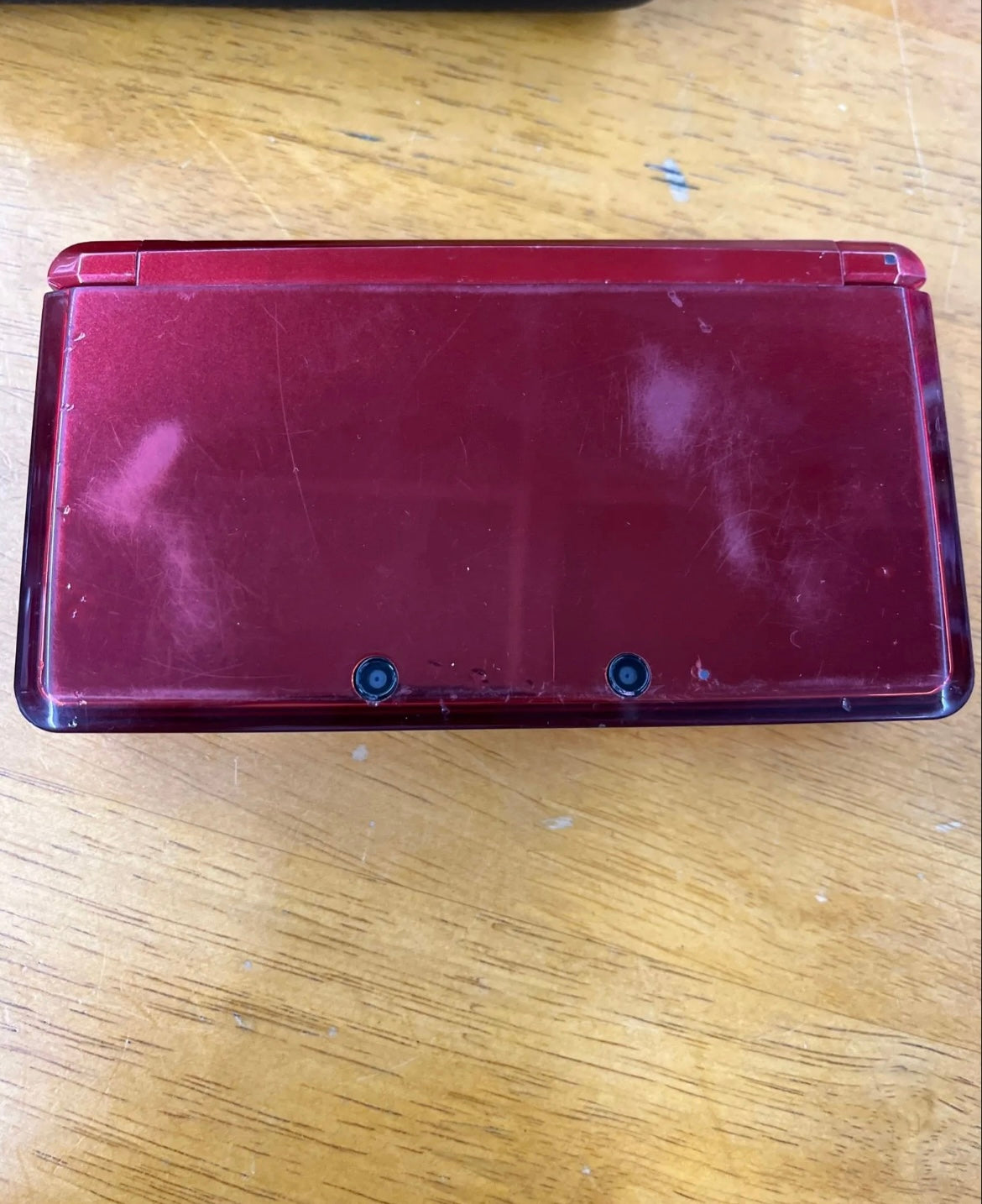 Nintendo 3DS rHandheld Console Red Charger, Card, 3 Games! NO STYLUS.