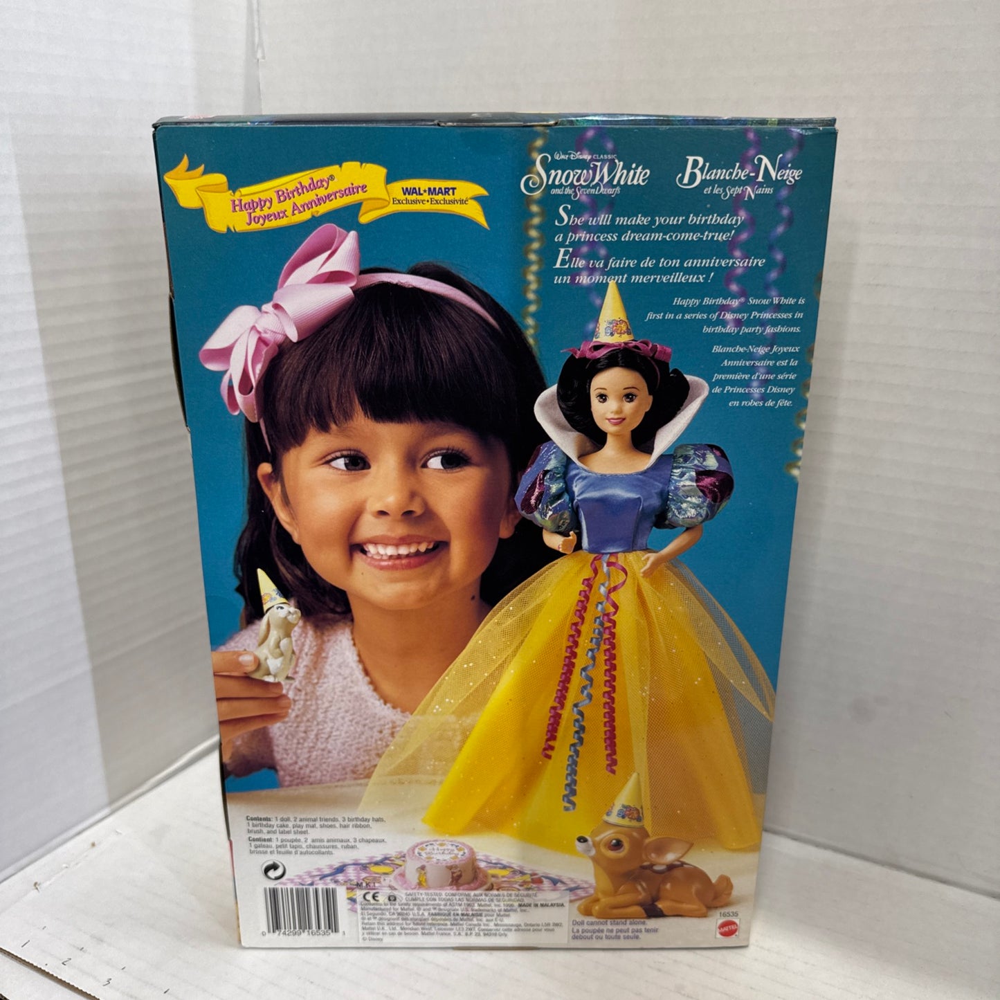 Snow White Happy Birthday Doll 1996 Mattel #16535 NIB