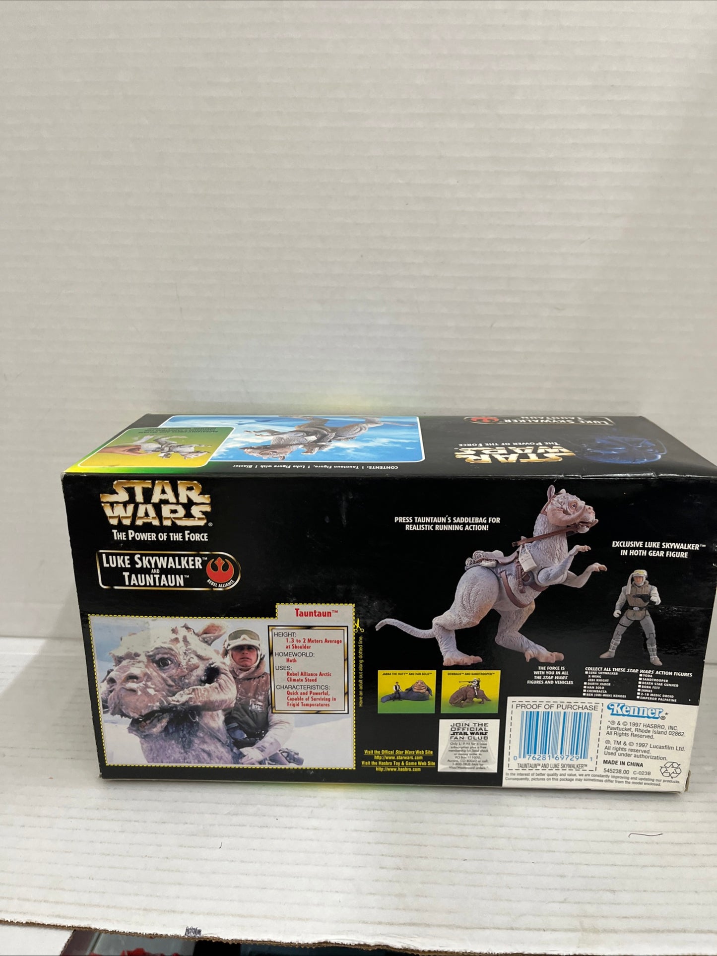 1997 STAR WARS LUKE SKYWALKER & TAUNTAUN POWER OF THE FORCE Kenner Hoth