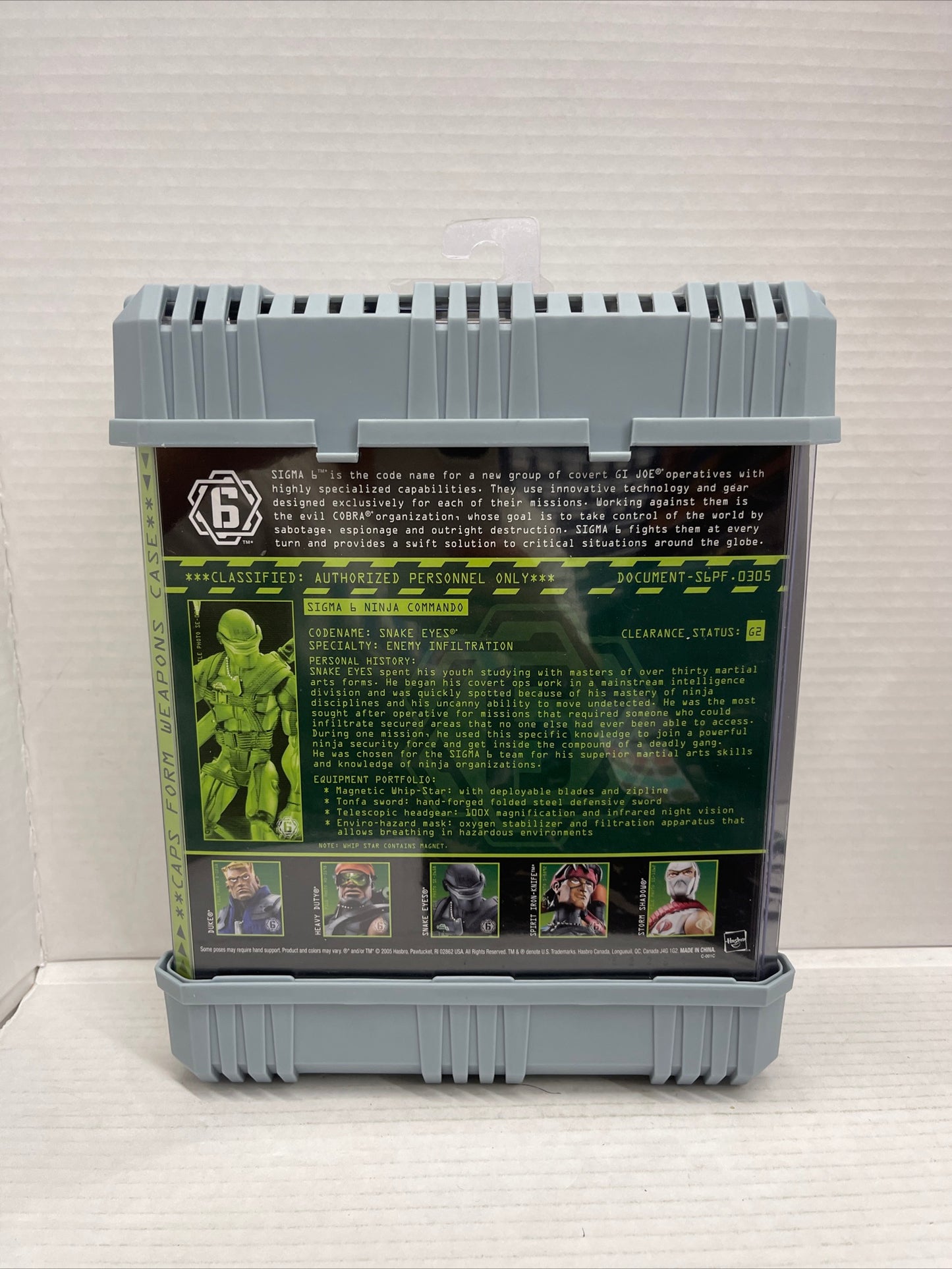 2005 GI Joe Sigma Six 6 SNAKE EYES Action Figure 8” With Ninja Armor Hasbro