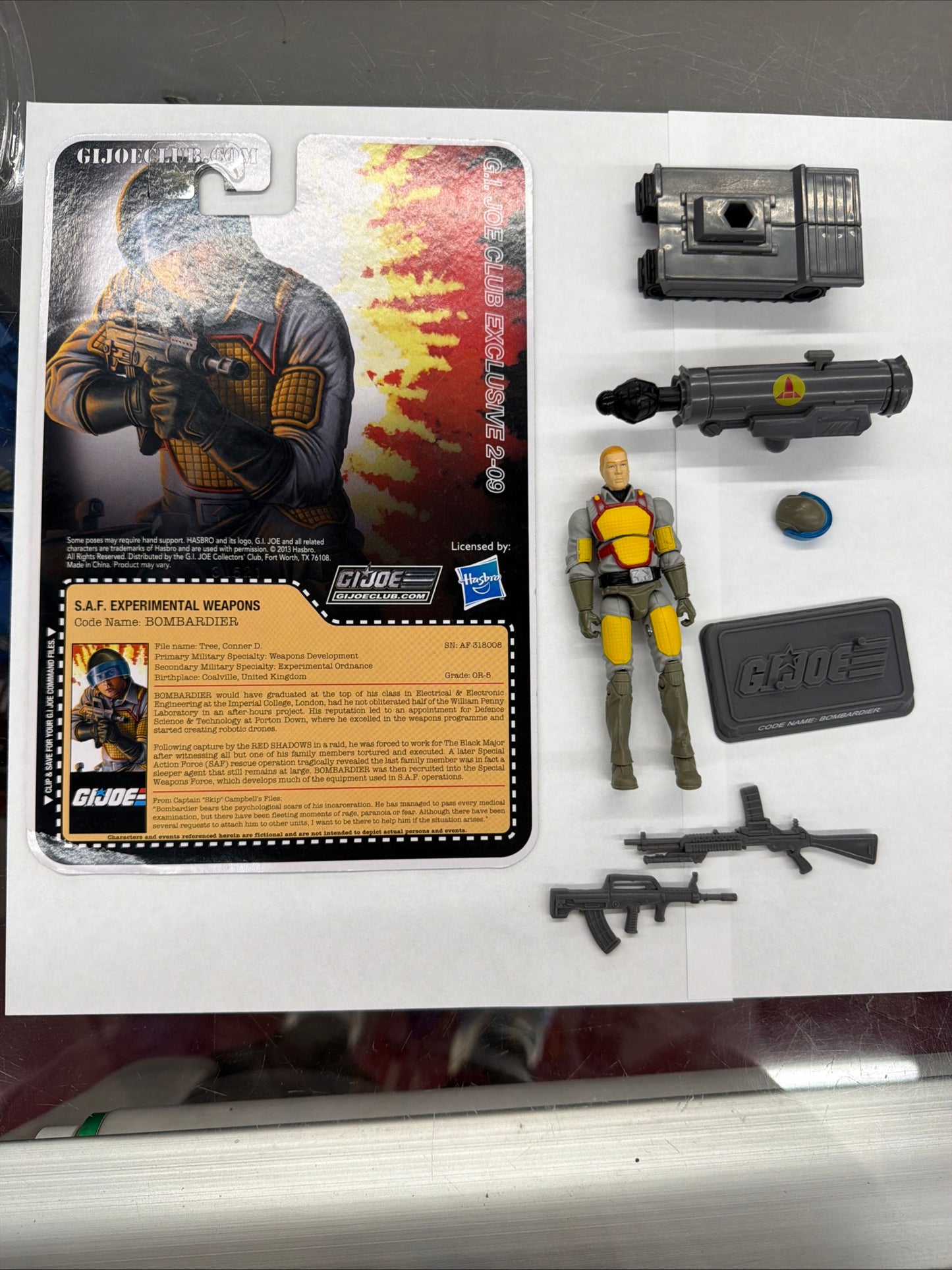 GI Joe FSS 2-09 BOMBARDIER MOC Collectors Club exclusive