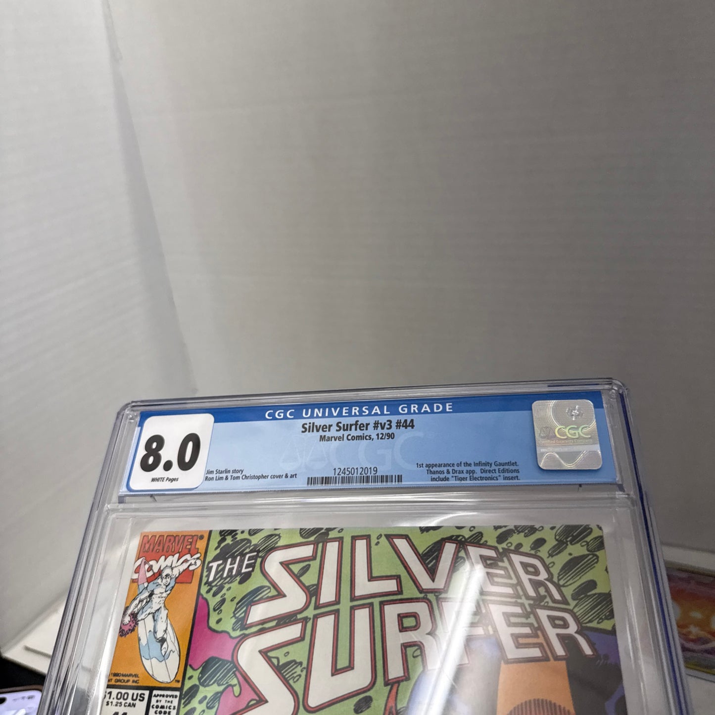 Silver Surfer (1987) # 44 CGC 1st appearance Infinity Gauntlet Thanos