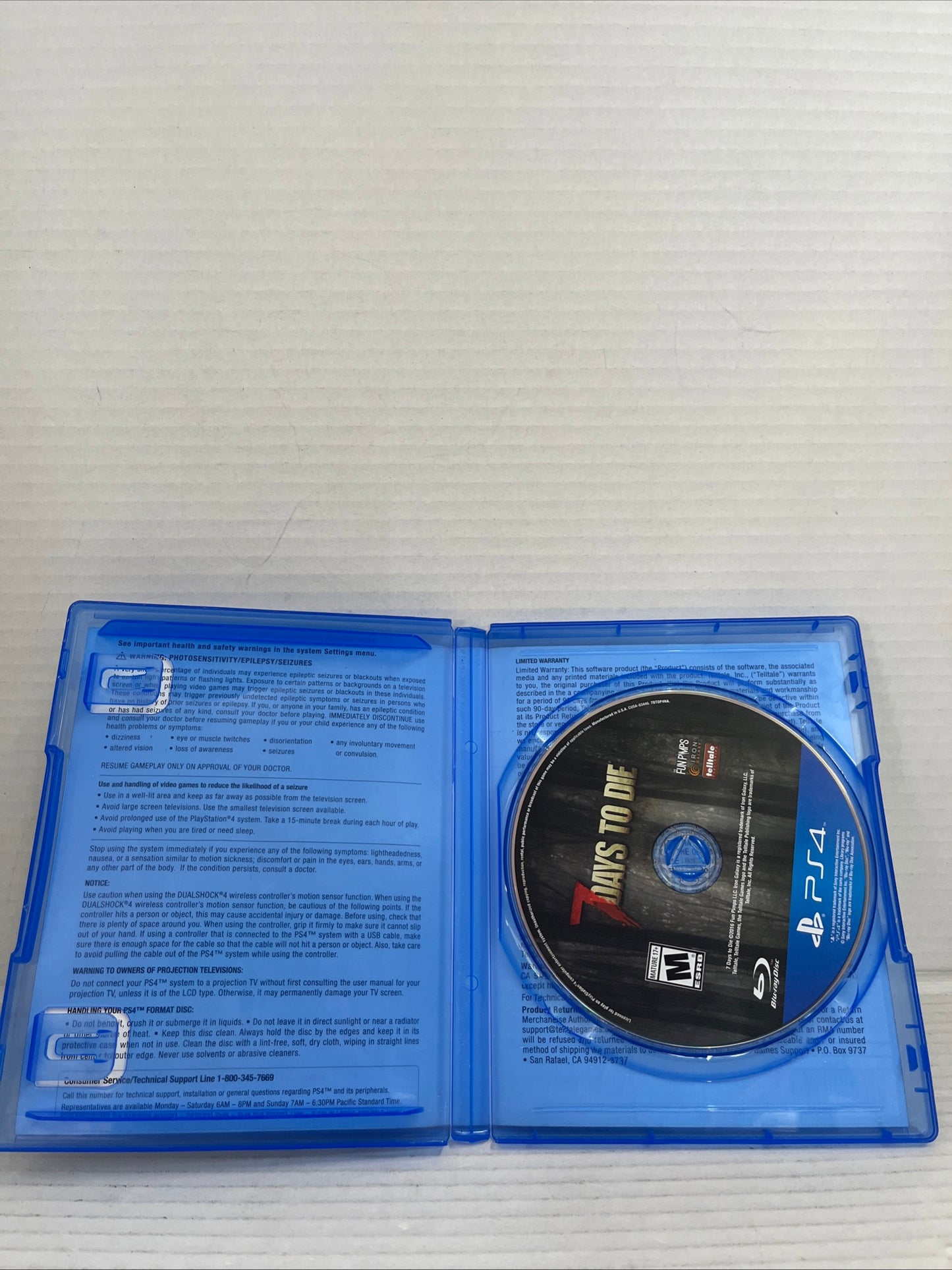 7 Days to Die (Sony PlayStation 4, 2016) PS4, Survival Horror Zombie Game