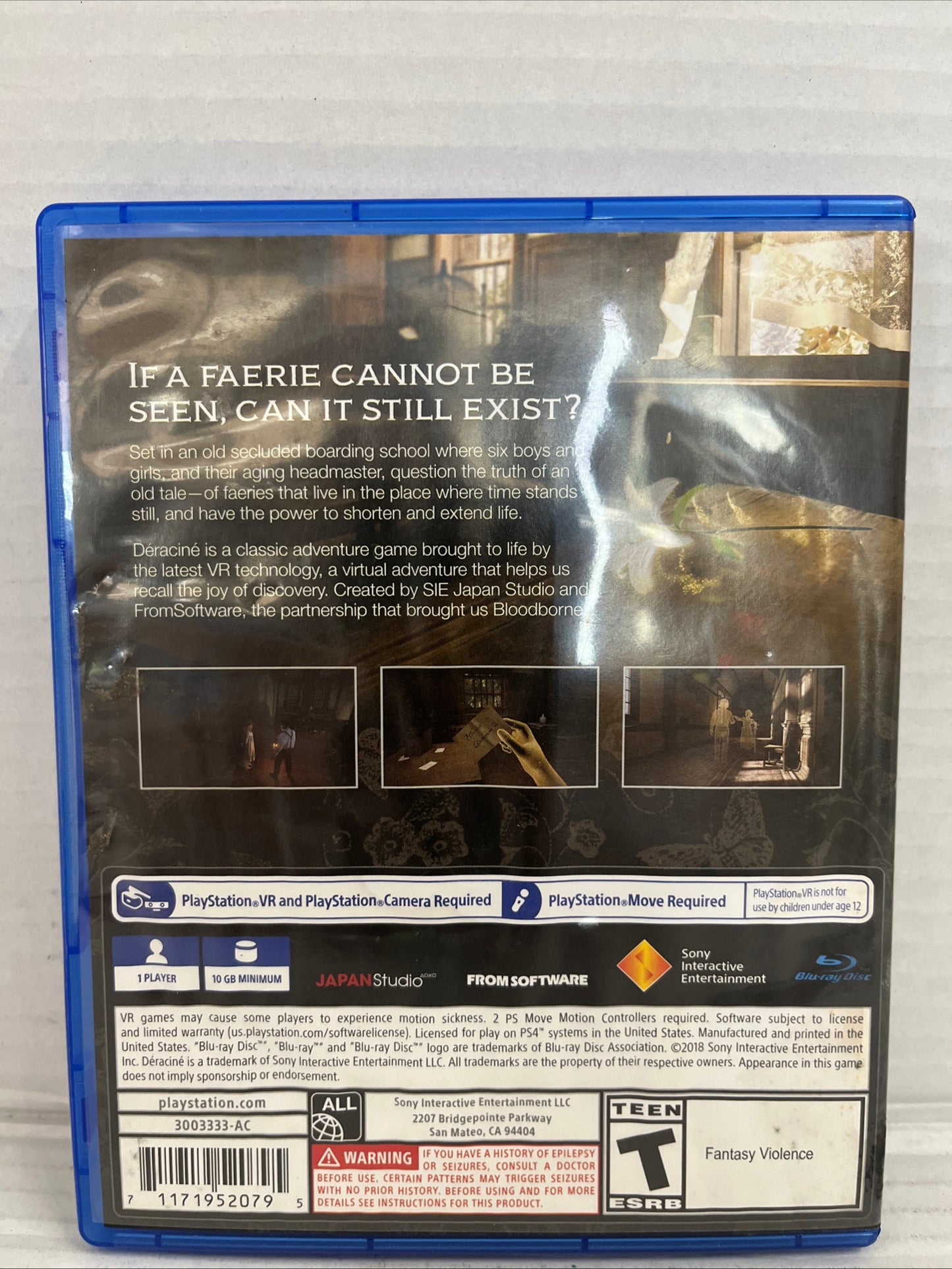 Déraciné (PS4, 2018)Clean Disc