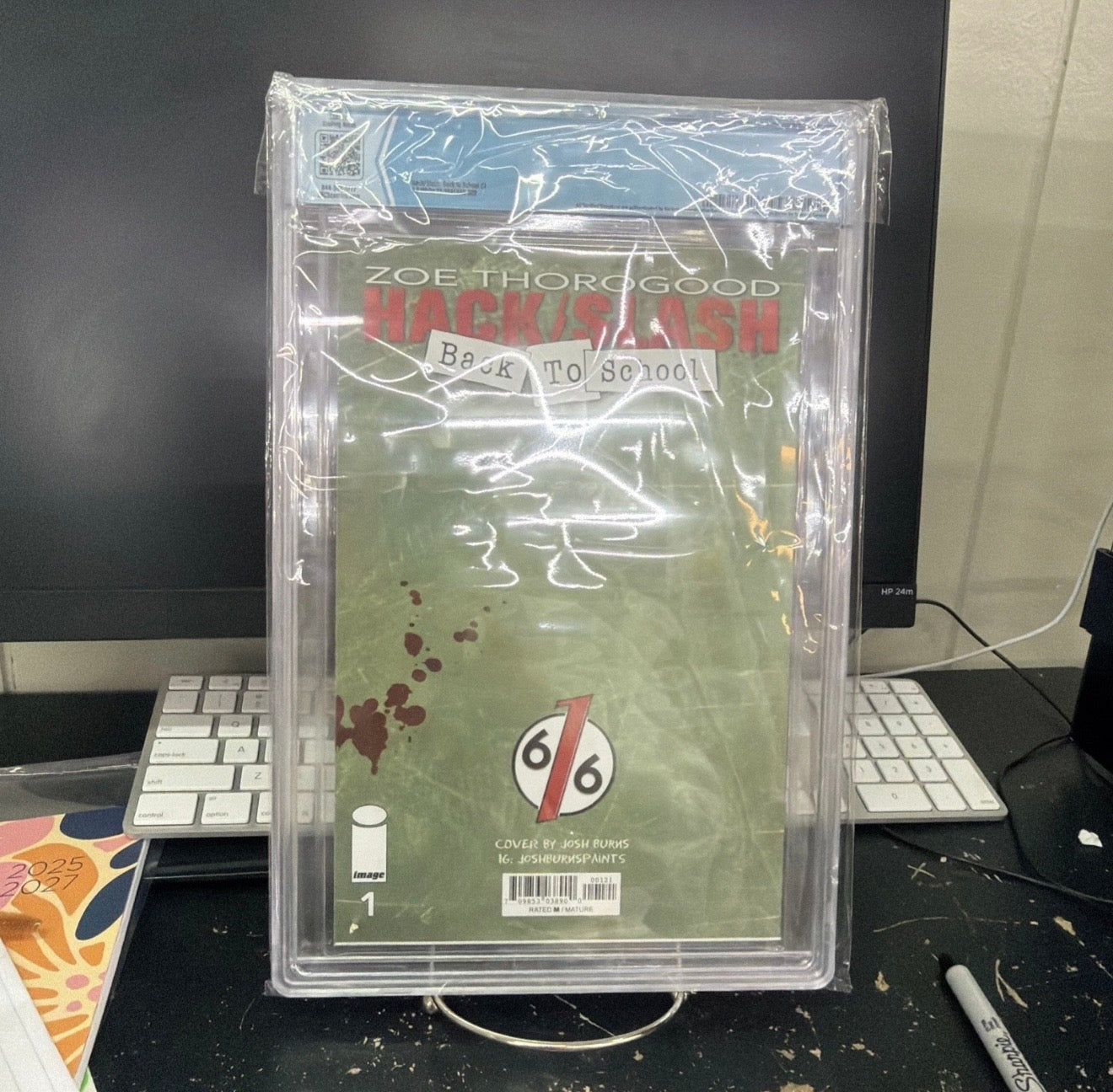 HACK/SLASH: BACK TO SCHOOL #1 JOSH BURNS EXCLUSIVE VIRGIN VARIANT CBCS 9.8