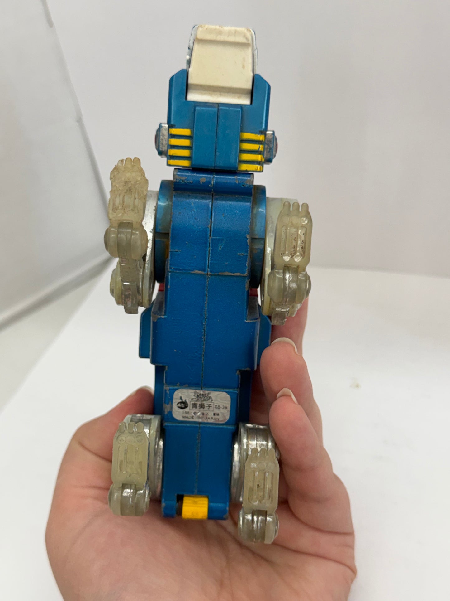 Vintage Voltron Blue Lion 4 Diecast Robot 1981 GB-36 Y&K Toy Japan Golion