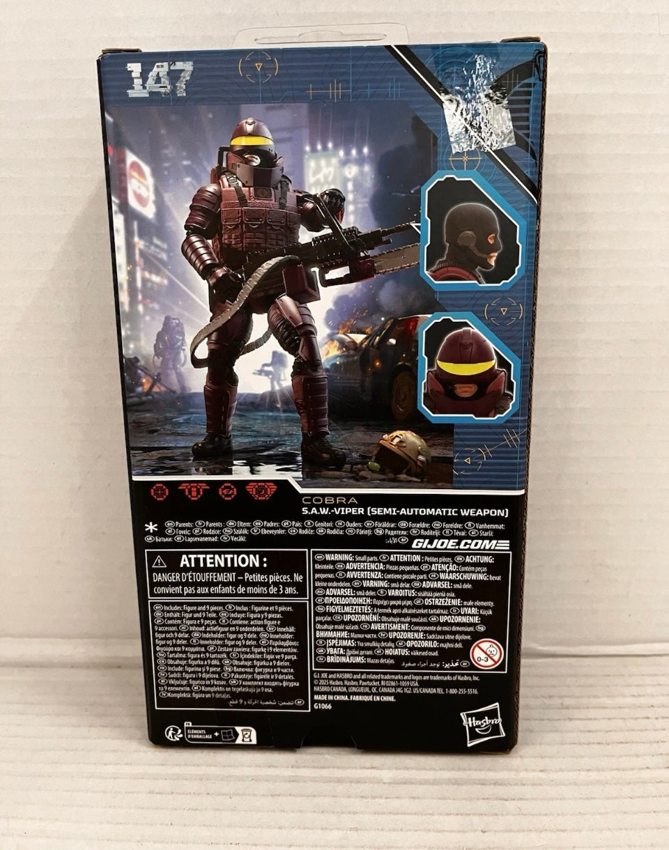 GI Joe Classified Cobra S.A.W. Viper 147 Hasbro