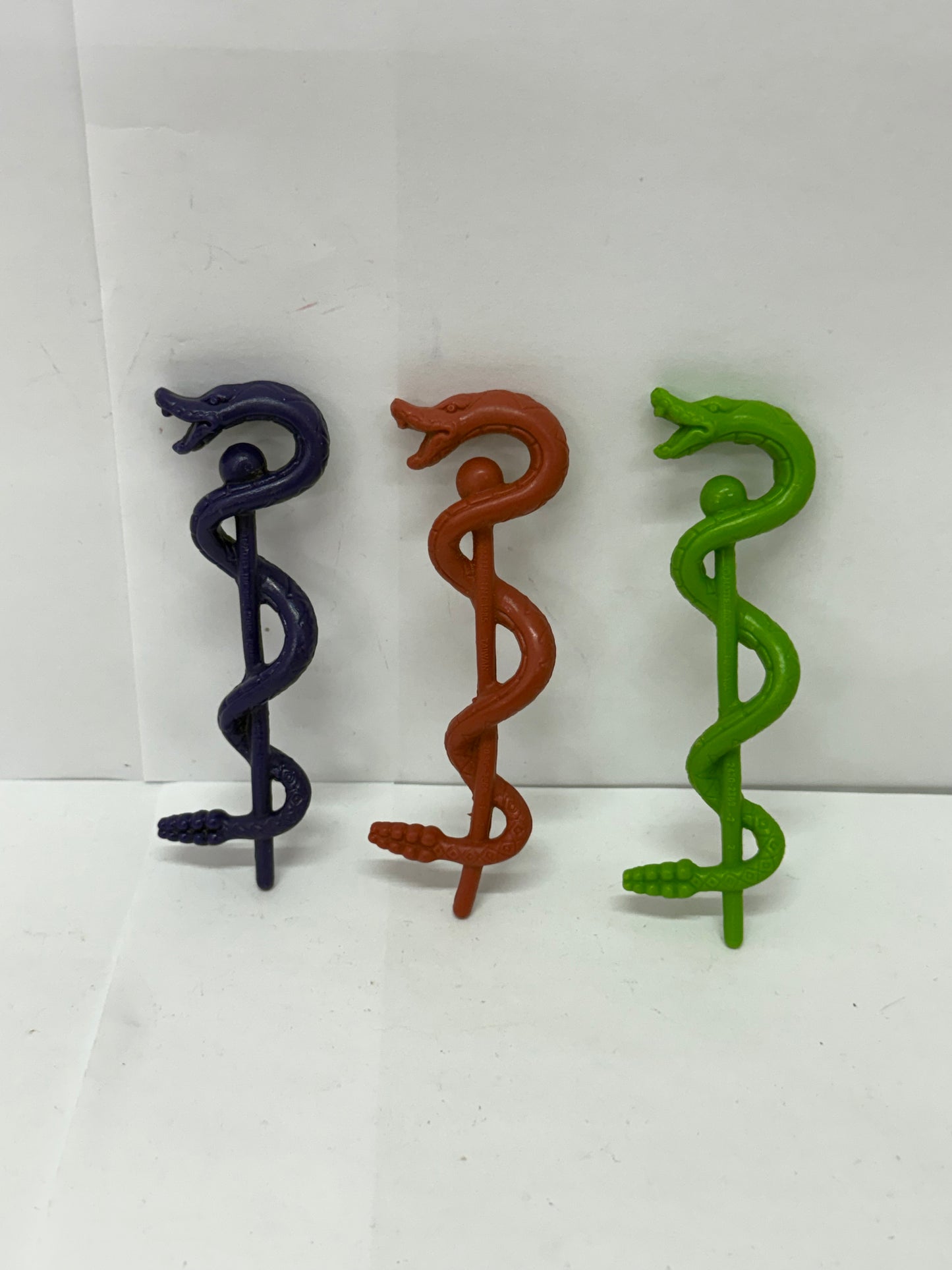Vintage MOTU Lot of 3 SNAKE STAFF Parts - King Hiss Rattlor & Tung Lashor